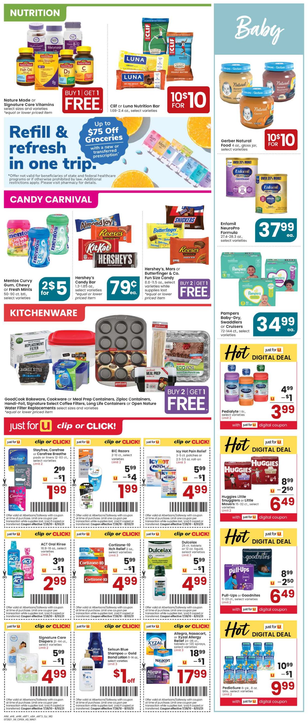 Albertsons Ad from 07/28/2021