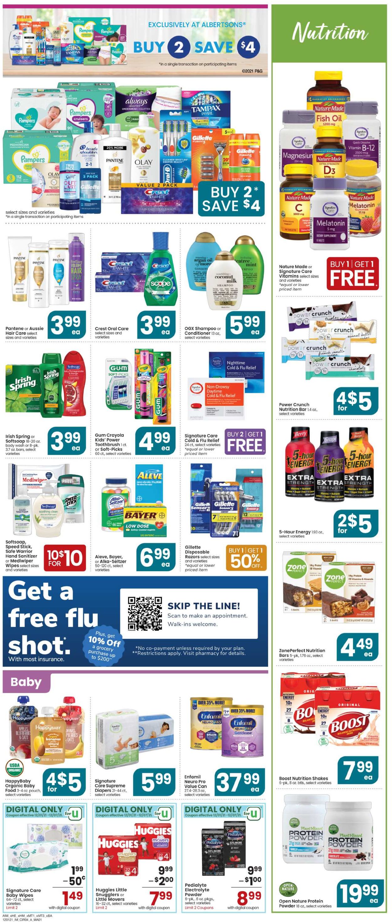 Albertsons Ad from 12/01/2021