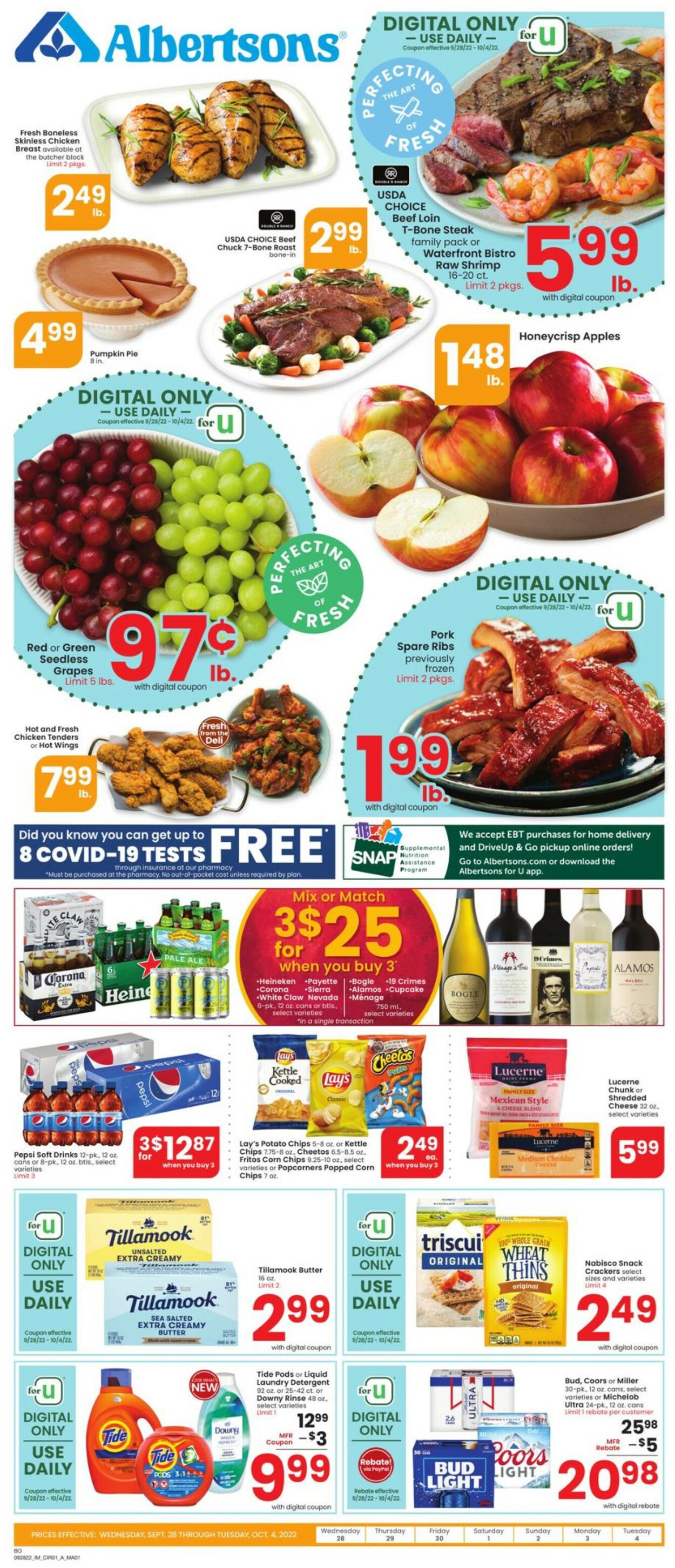 Albertsons Ad from 09/28/2022