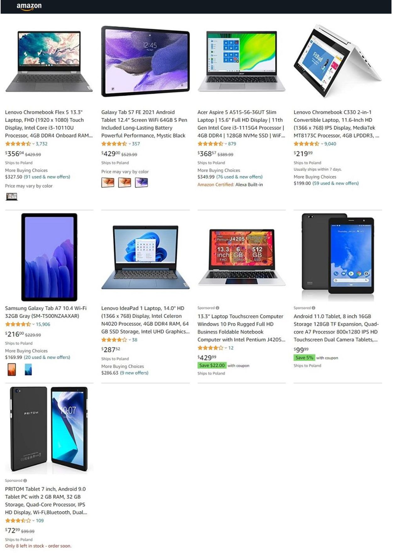 Amazon Ad from 12/15/2021