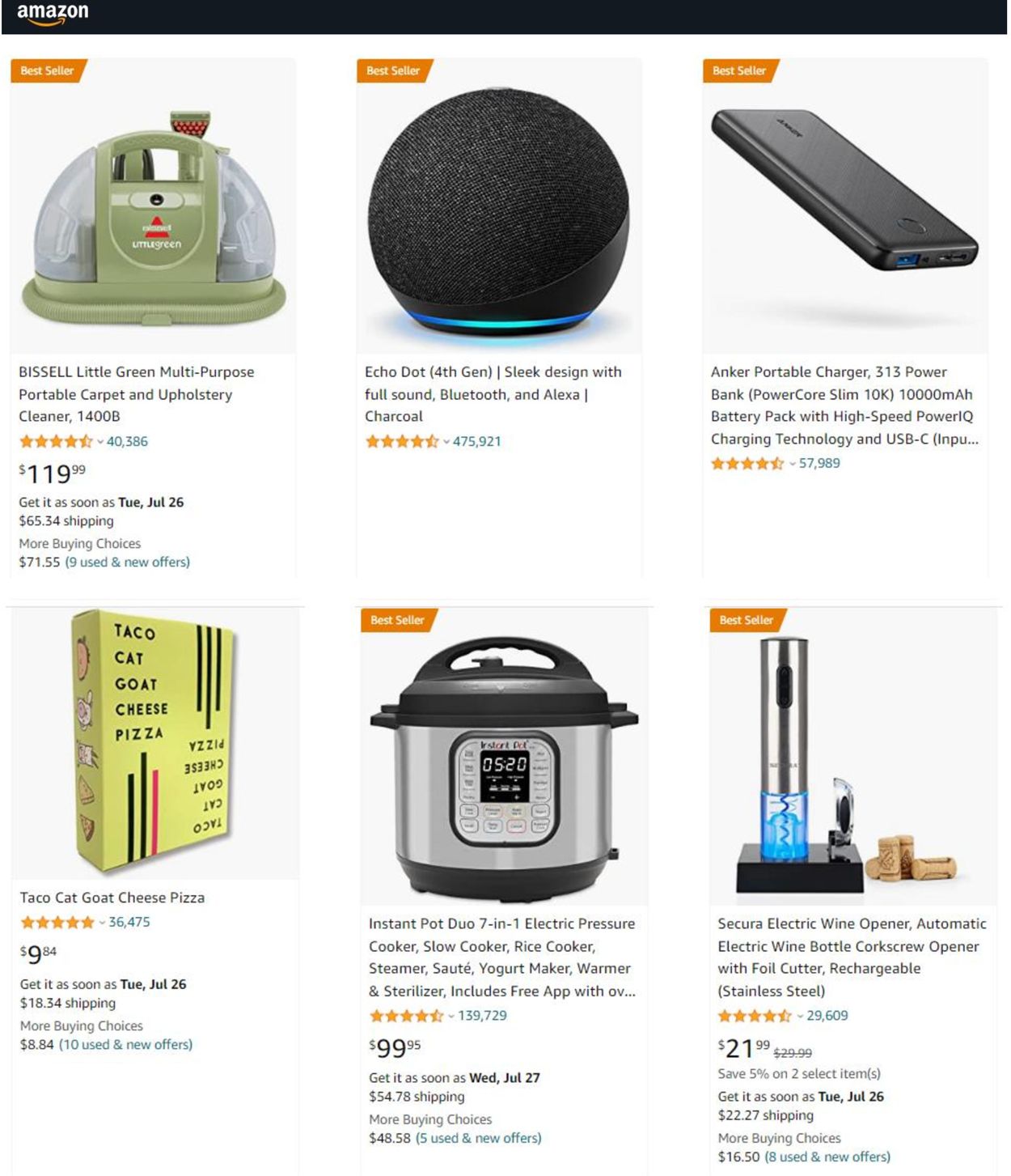 Amazon Ad from 07/20/2022