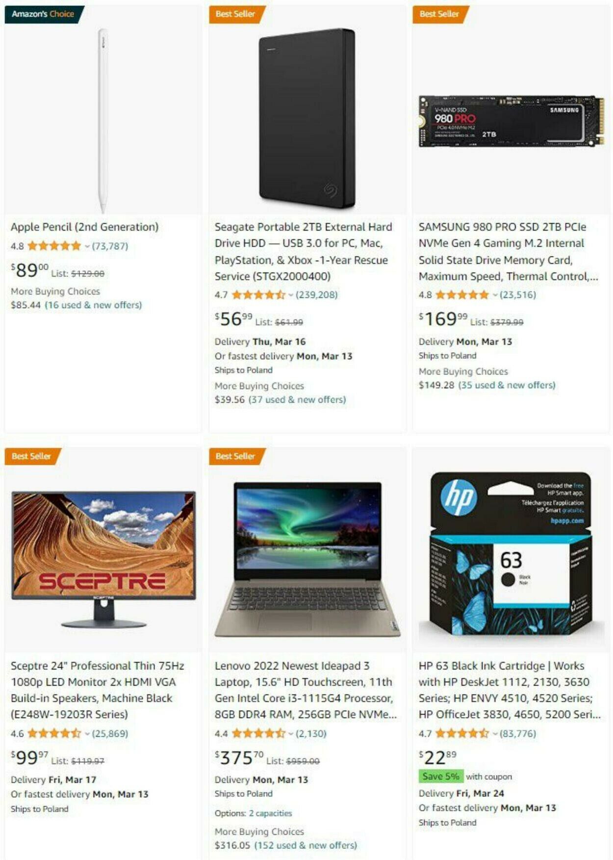Amazon Ad from 03/08/2023