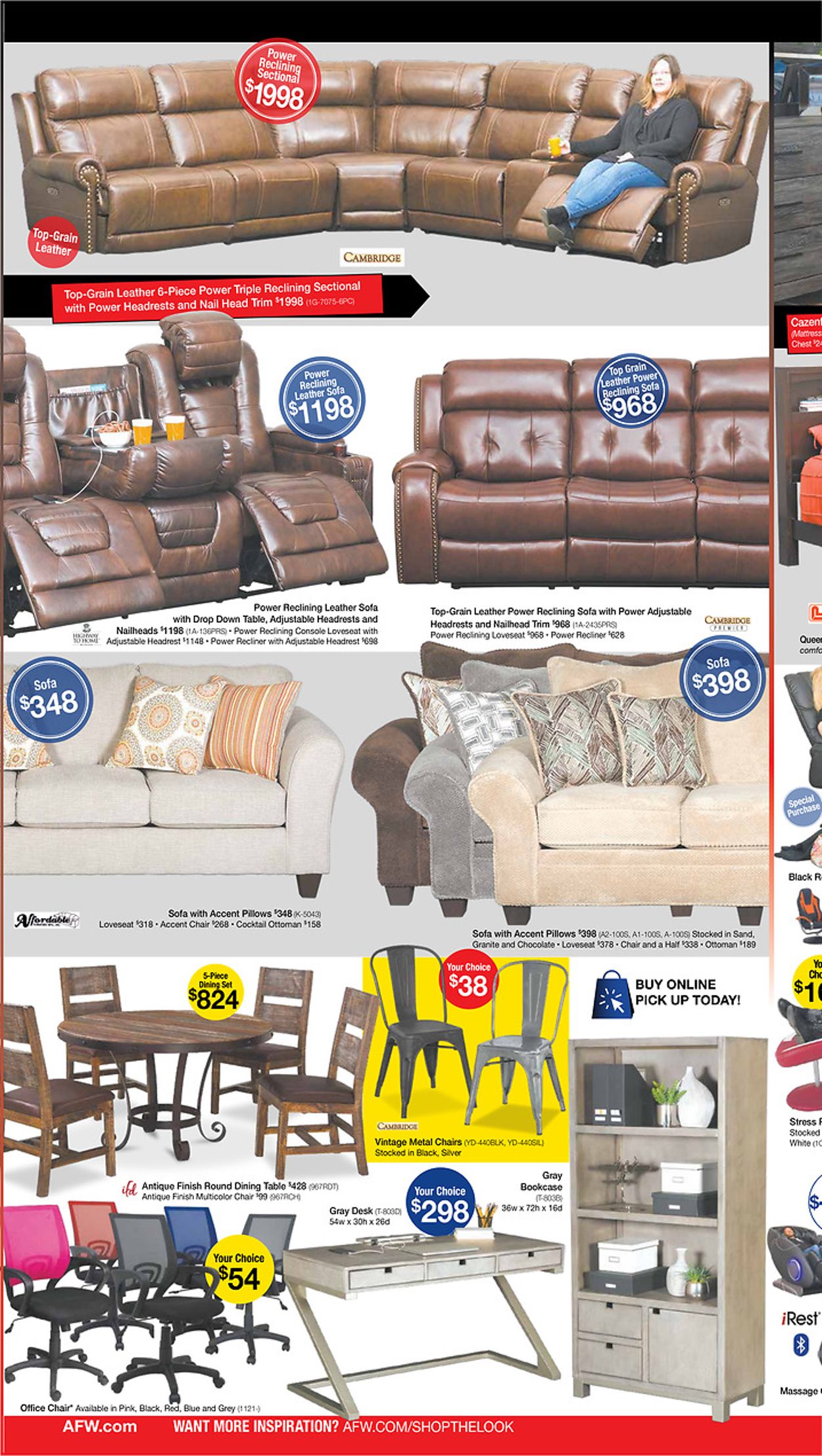 American Furniture Warehouse Ad from 11/13/2019