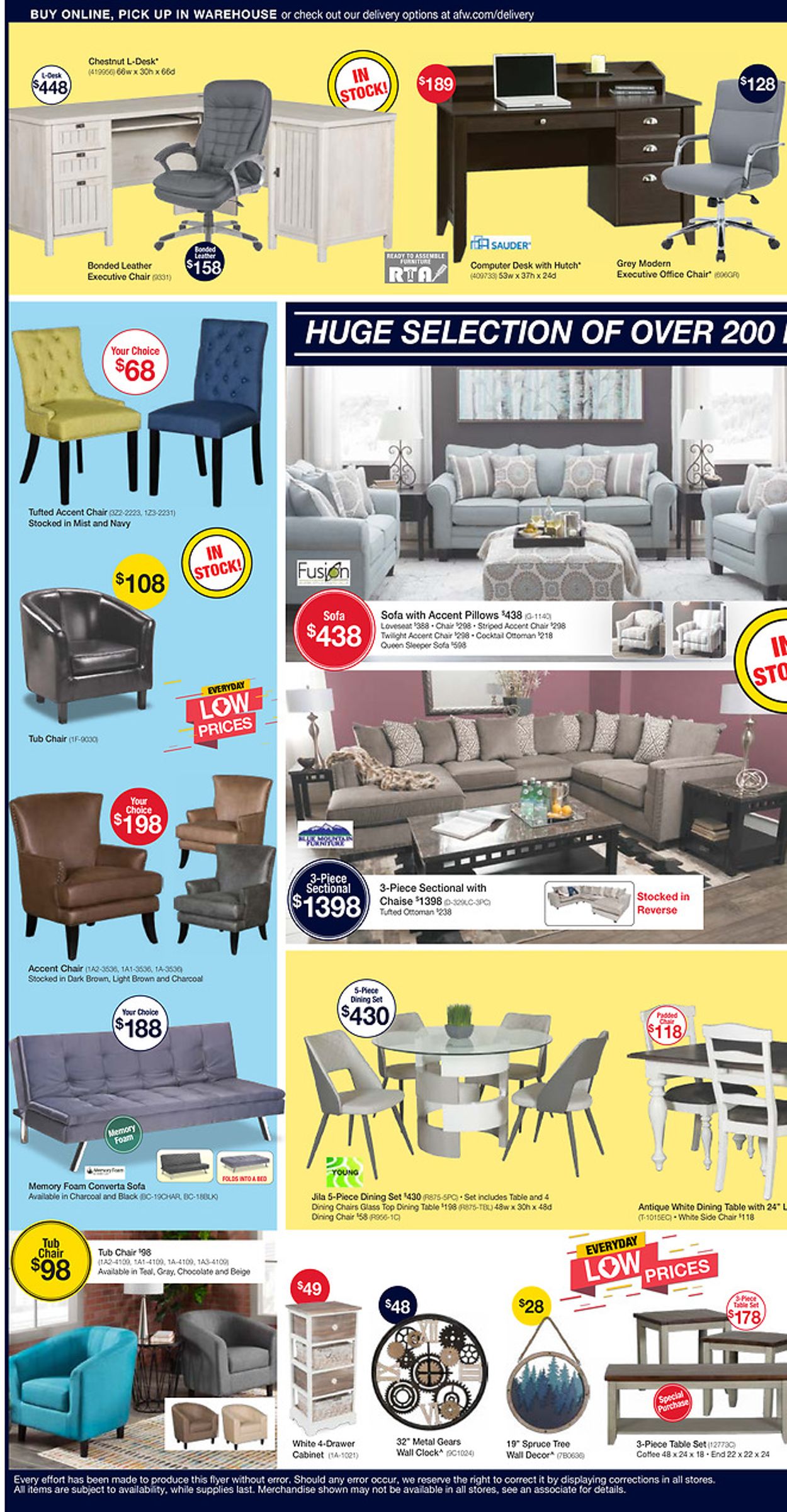 American Furniture Warehouse Ad from 01/19/2021