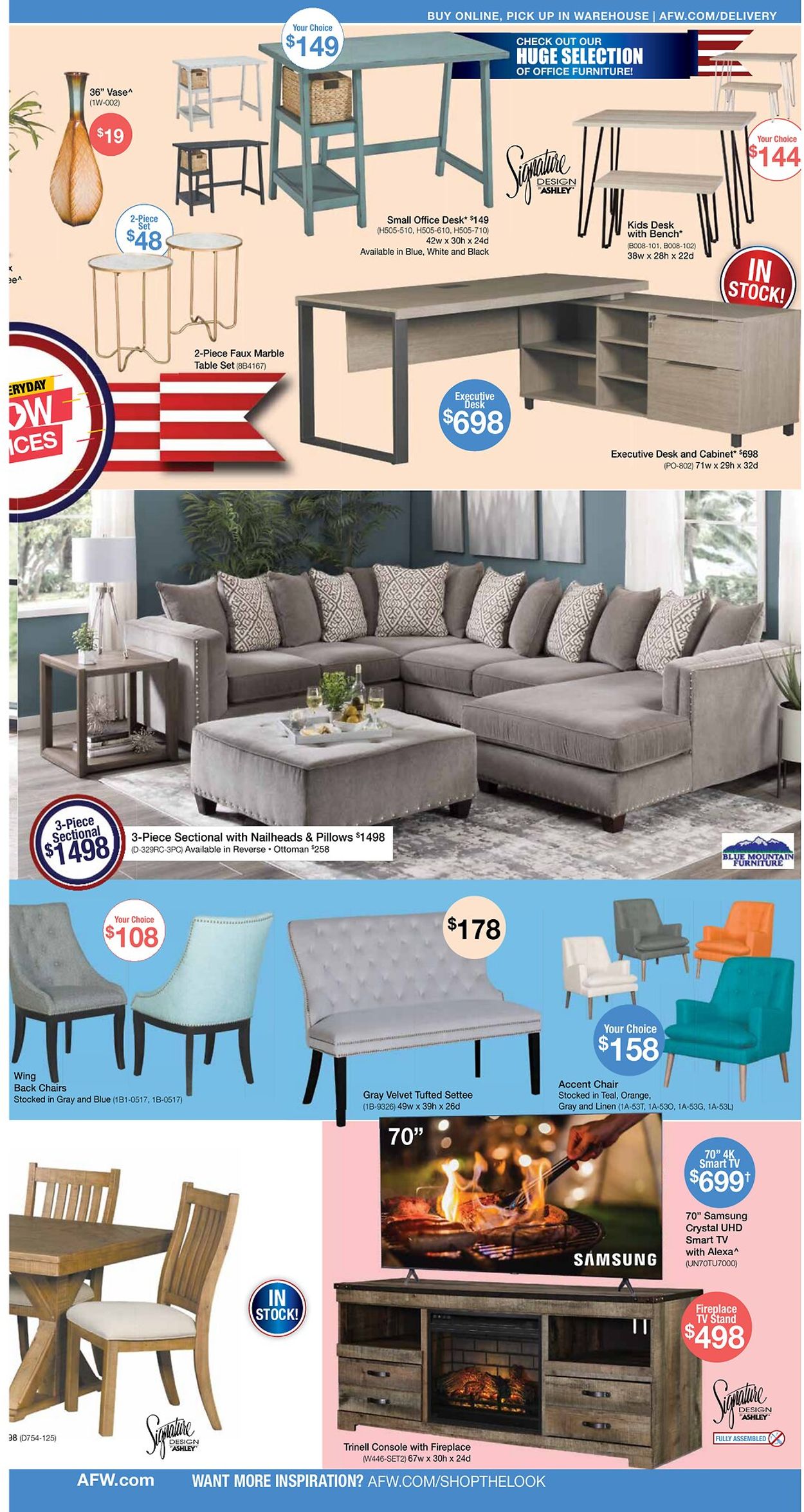 American Furniture Warehouse Ad from 05/30/2021