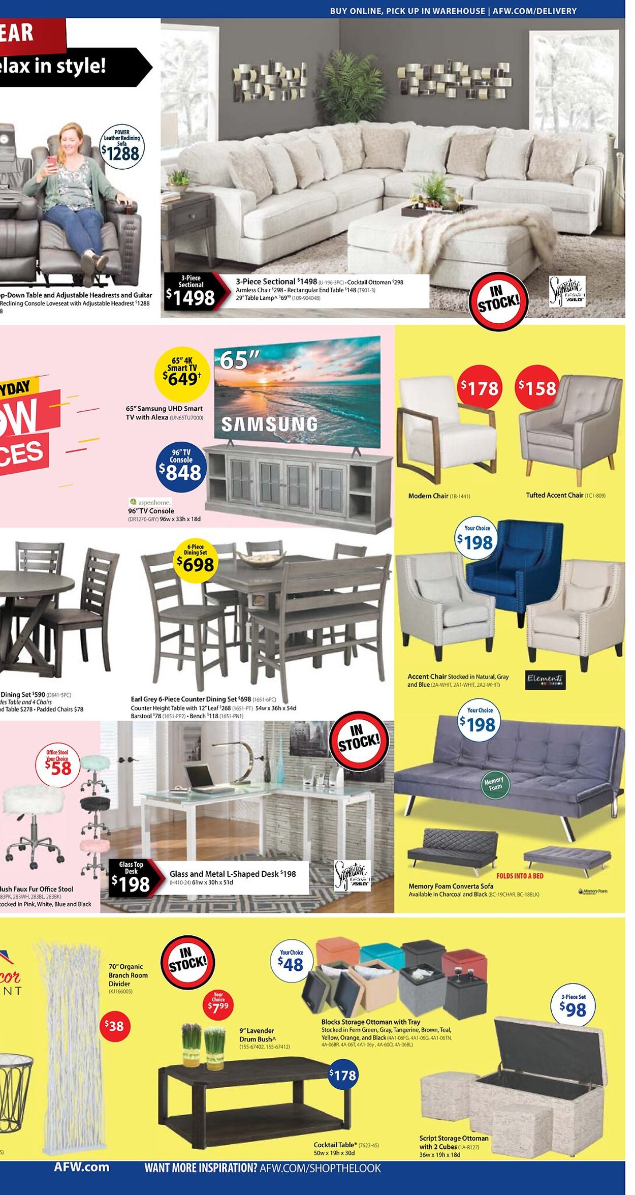 American Furniture Warehouse Ad from 11/01/2021