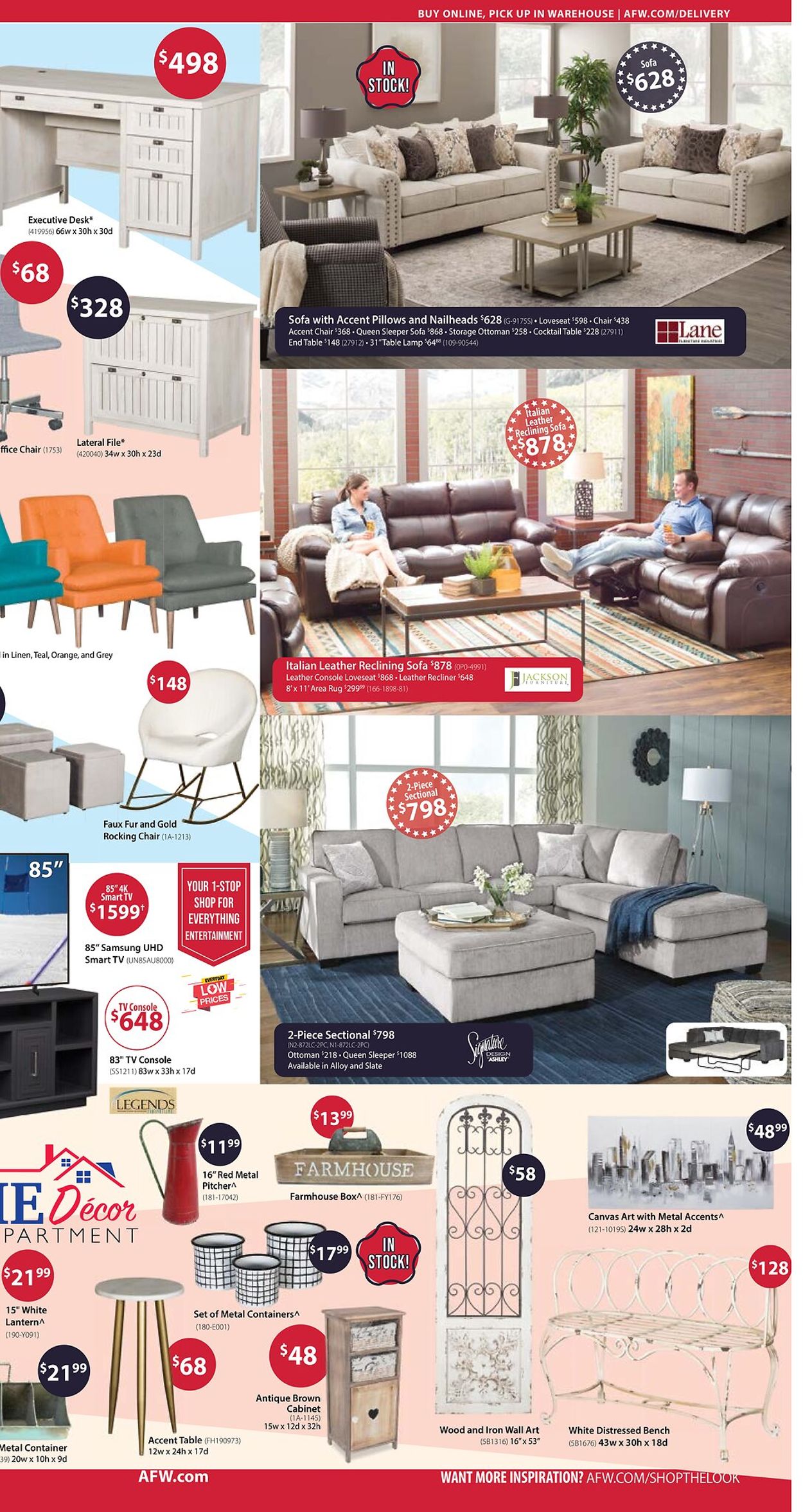 American Furniture Warehouse Ad from 02/20/2022