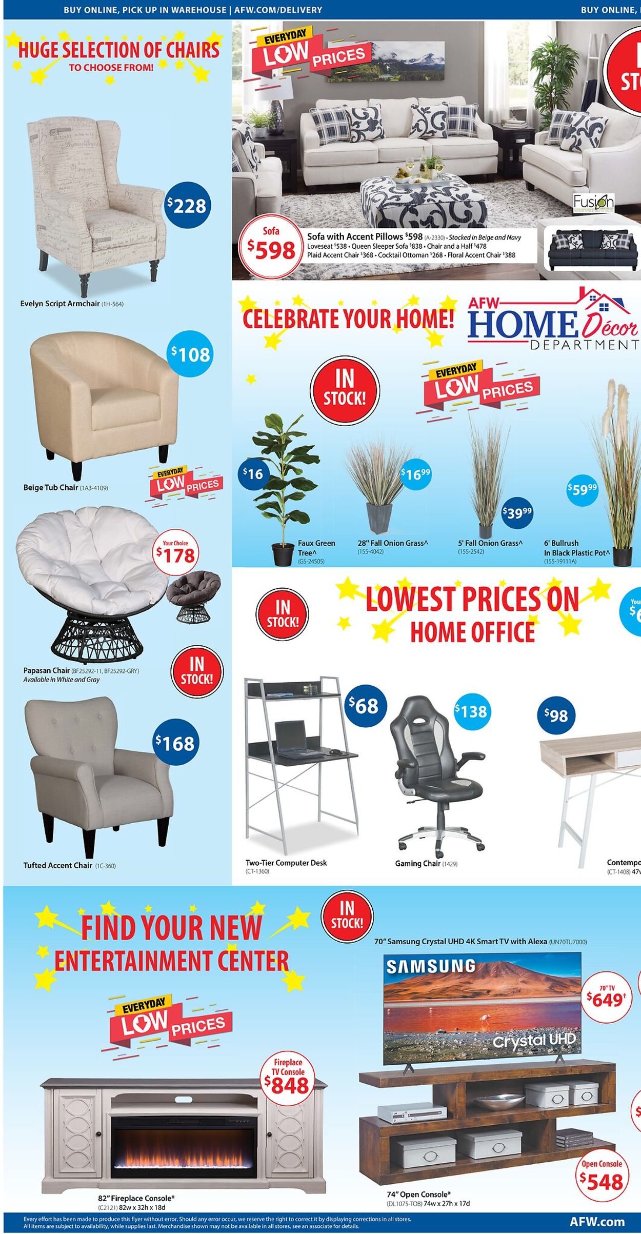 American Furniture Warehouse Ad from 04/17/2022