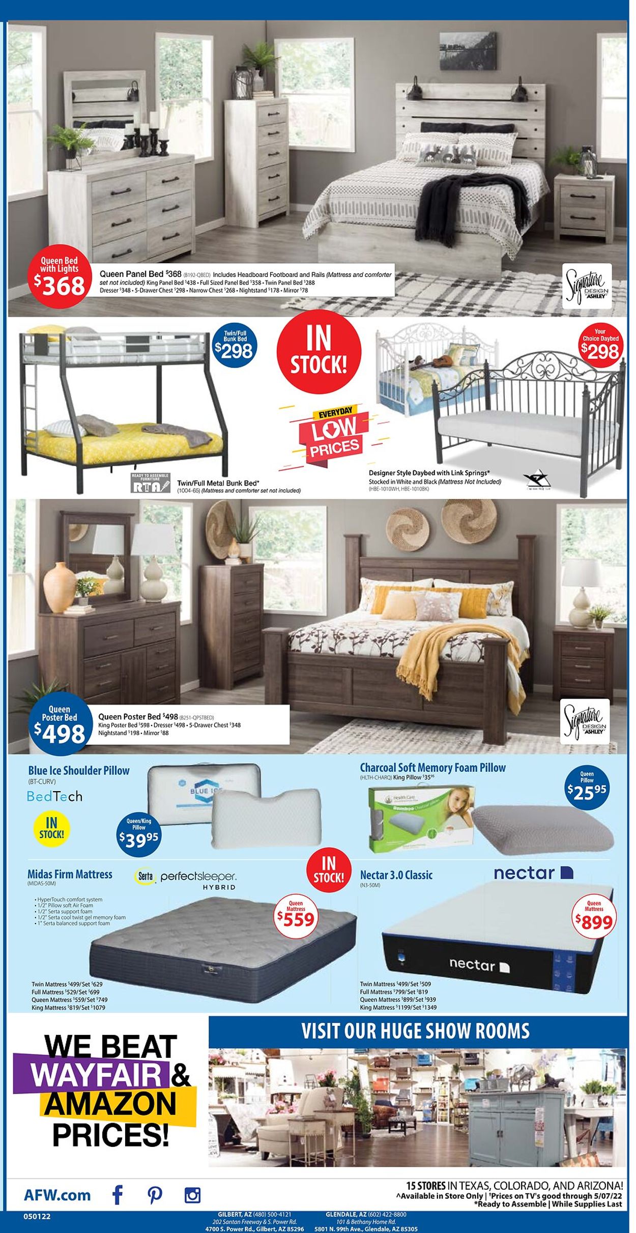 American Furniture Warehouse Ad from 05/01/2022