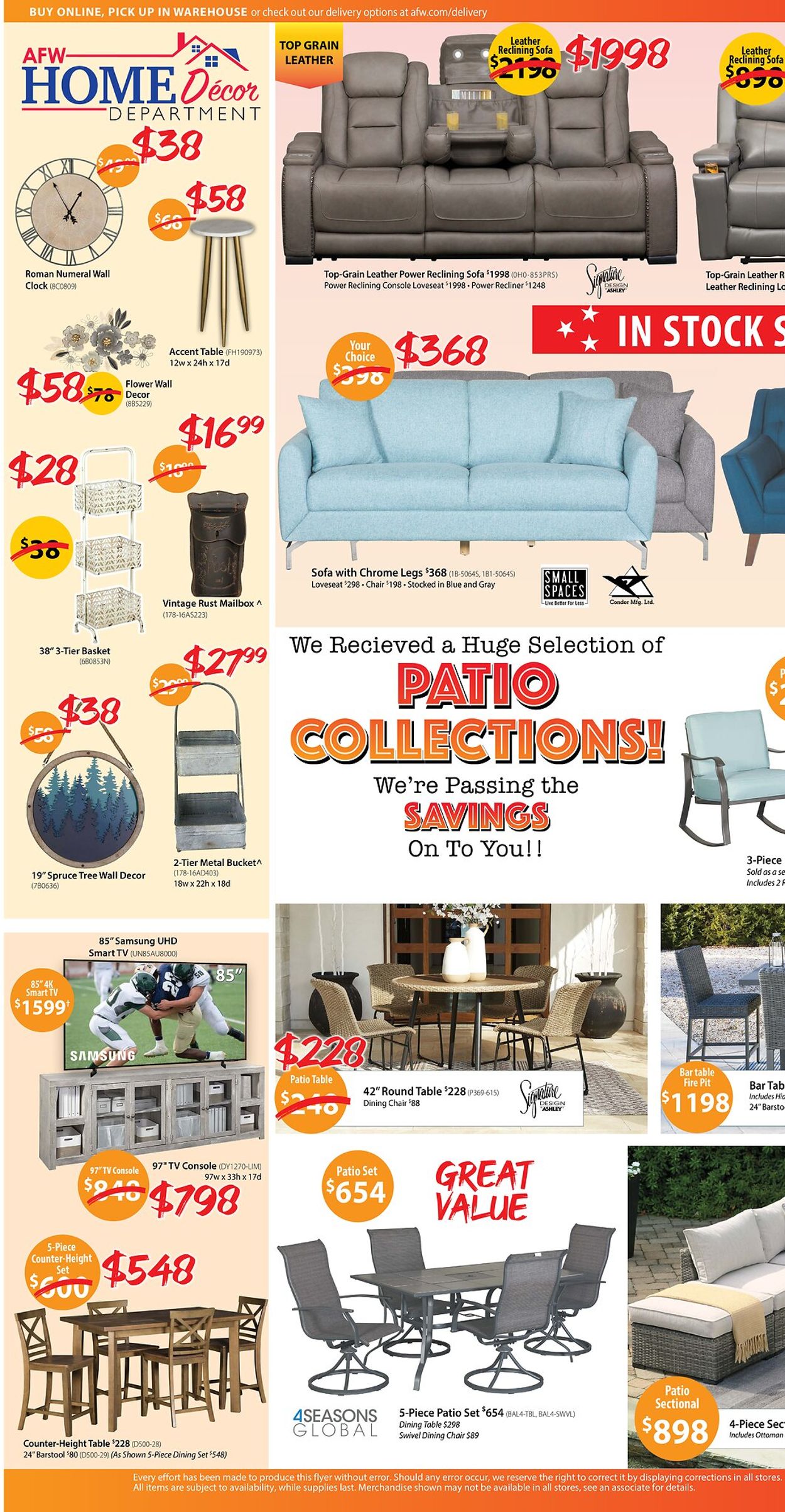 American Furniture Warehouse Ad from 07/23/2022