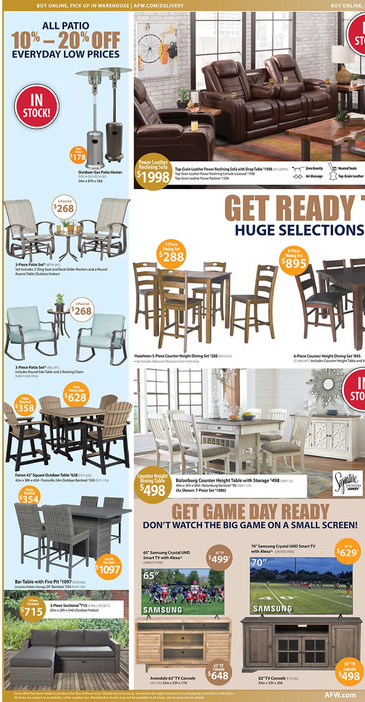 American Furniture Warehouse Ad from 10/03/2022