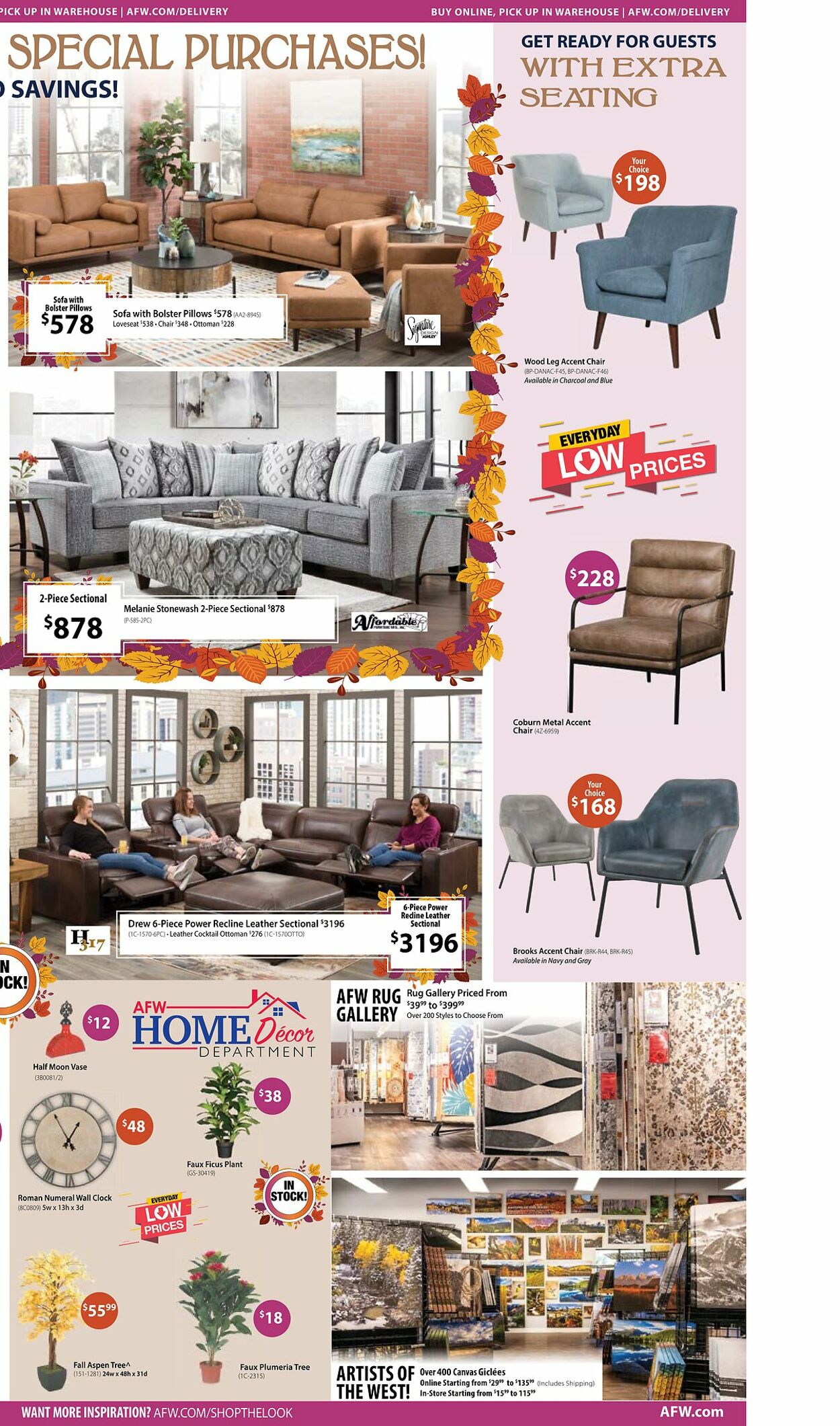 American Furniture Warehouse Ad from 10/29/2022