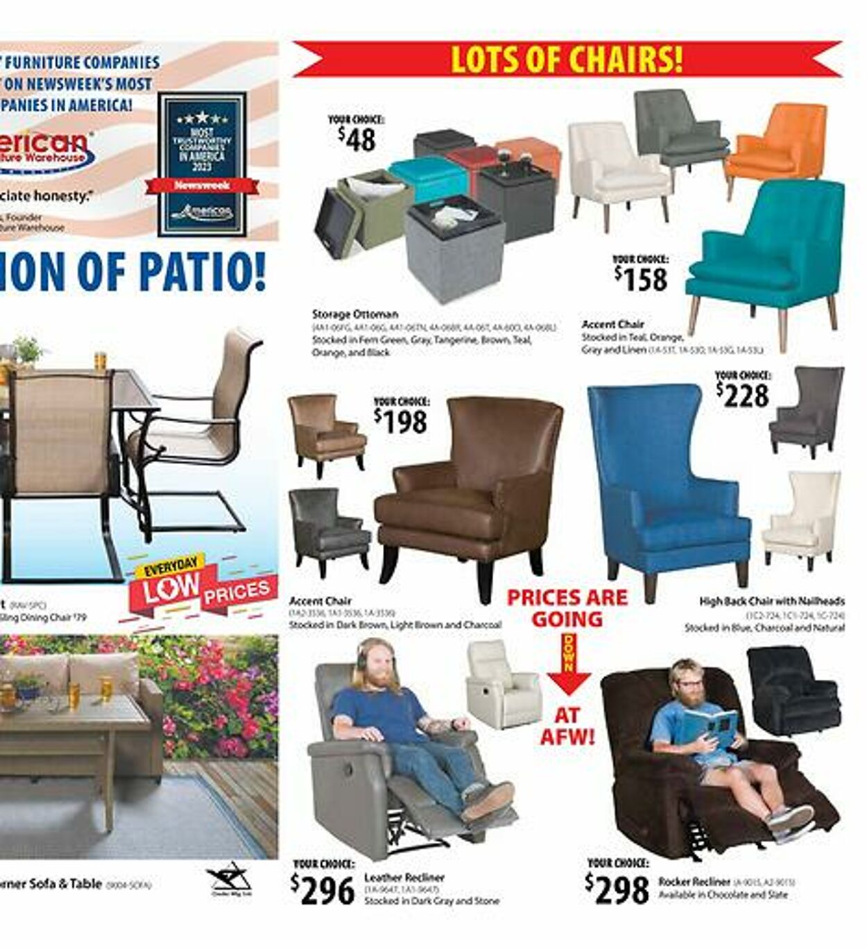 American Furniture Warehouse Ad from 09/21/2023