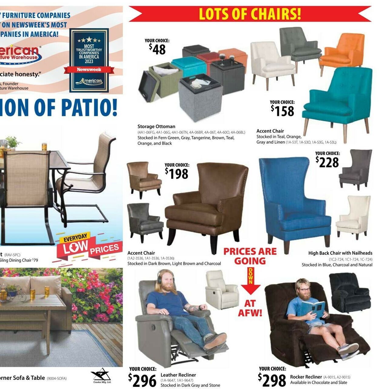 American Furniture Warehouse Ad from 07/20/2023