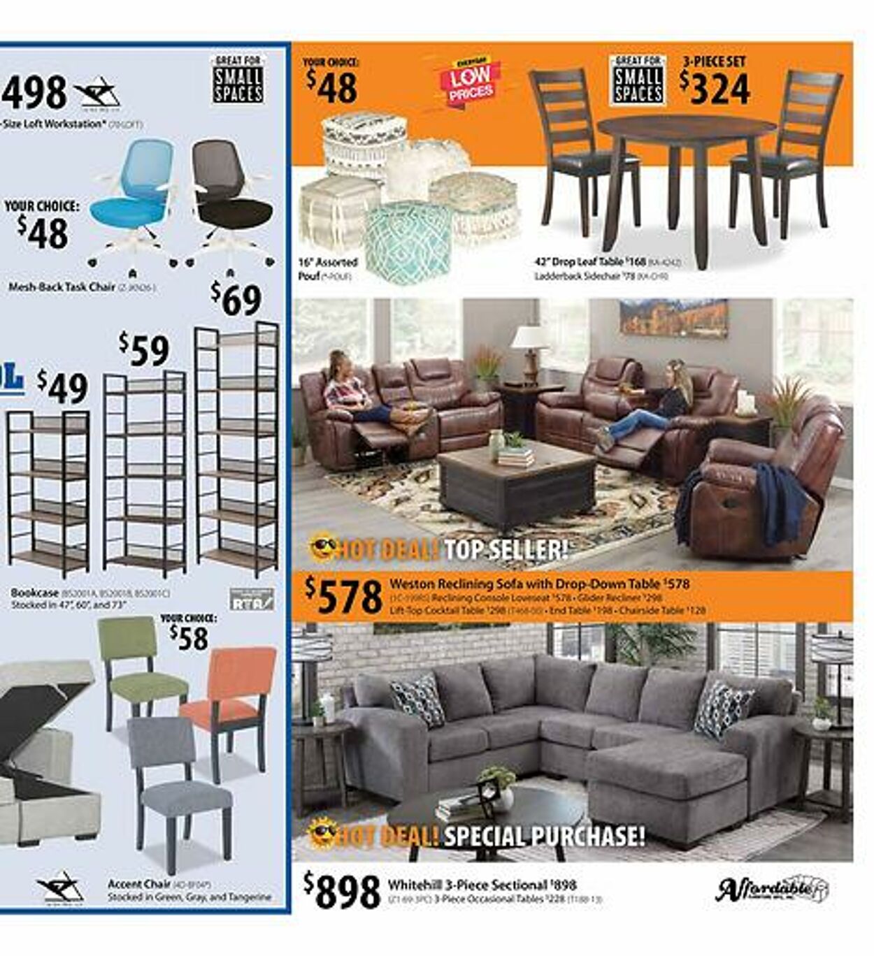 American Furniture Warehouse Ad from 09/19/2023
