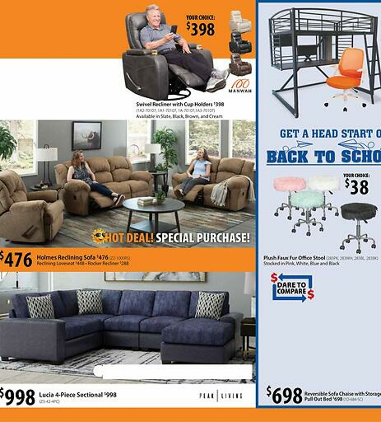 American Furniture Warehouse Ad from 10/17/2023