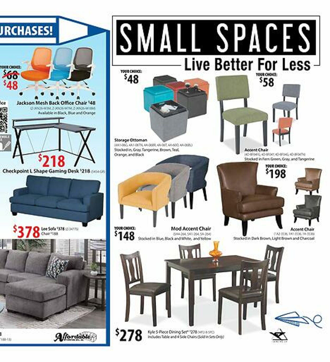 American Furniture Warehouse Ad from 10/31/2023