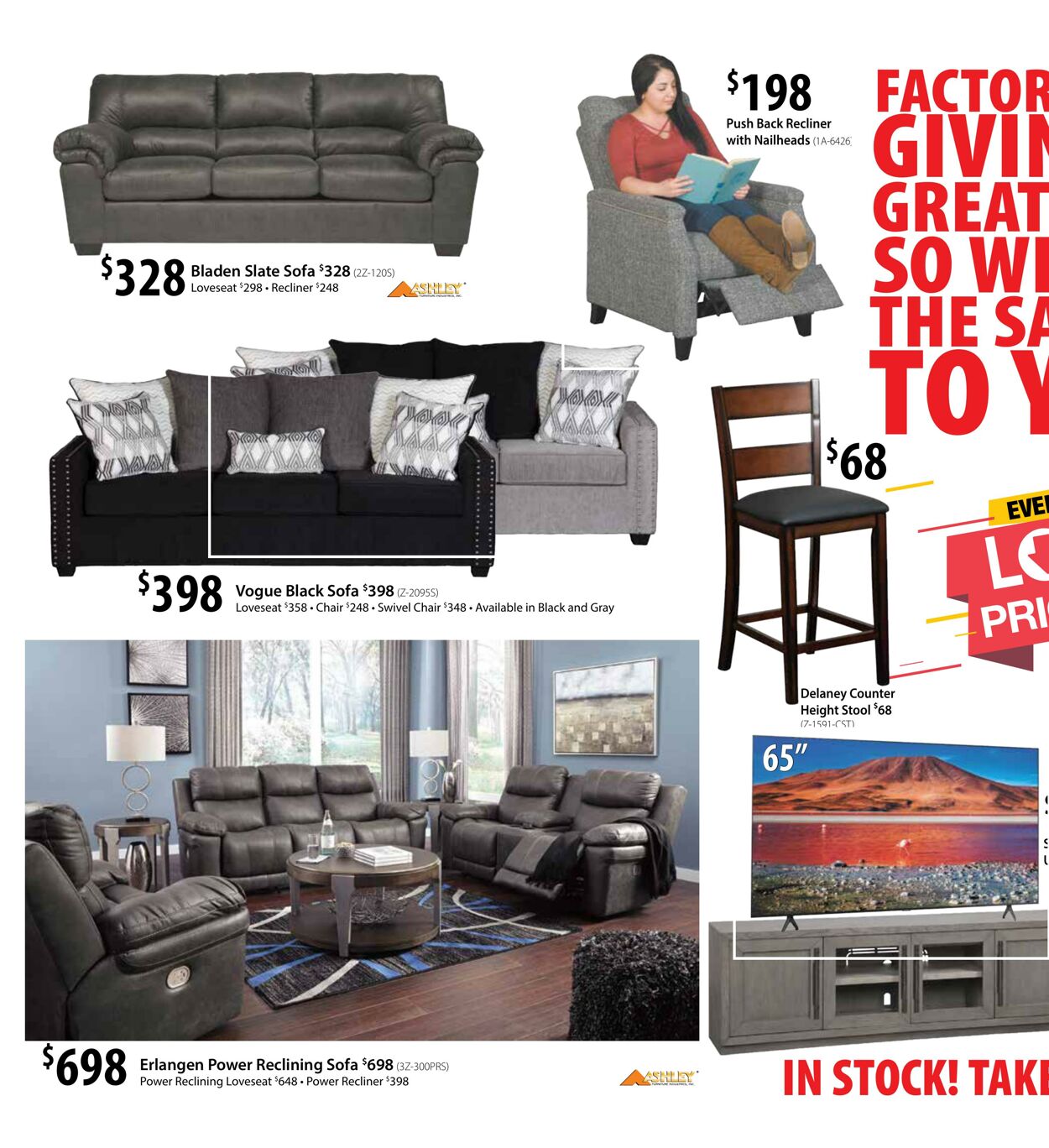 American Furniture Warehouse Ad from 01/28/2024
