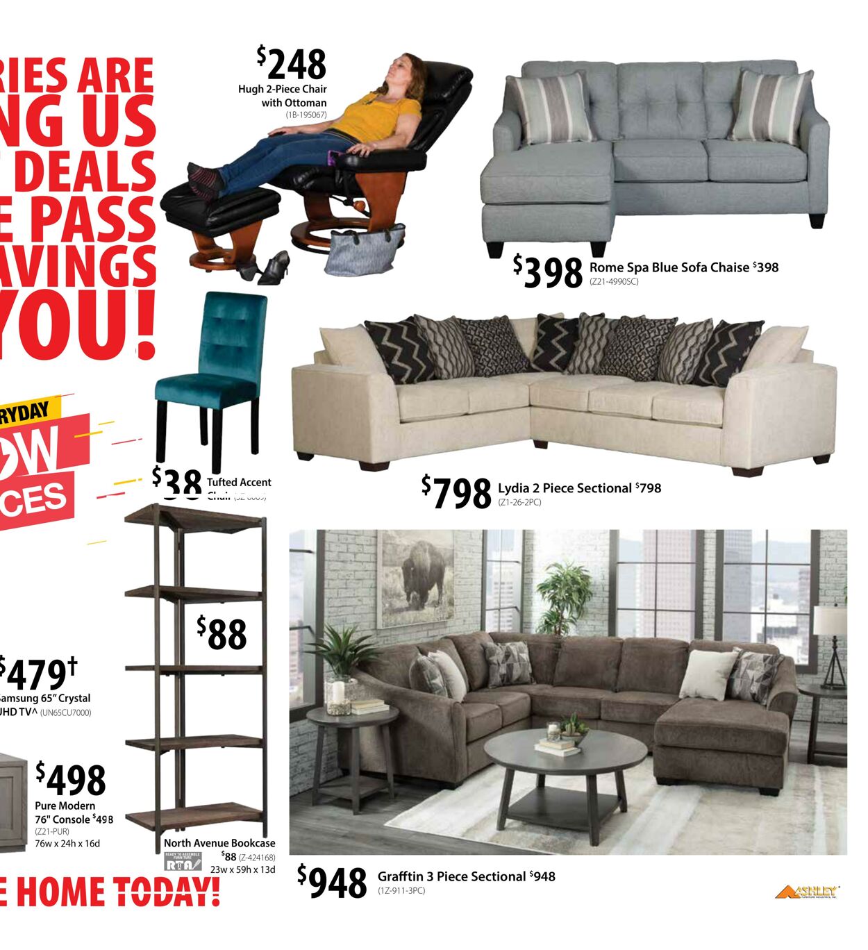 American Furniture Warehouse Ad from 01/28/2024