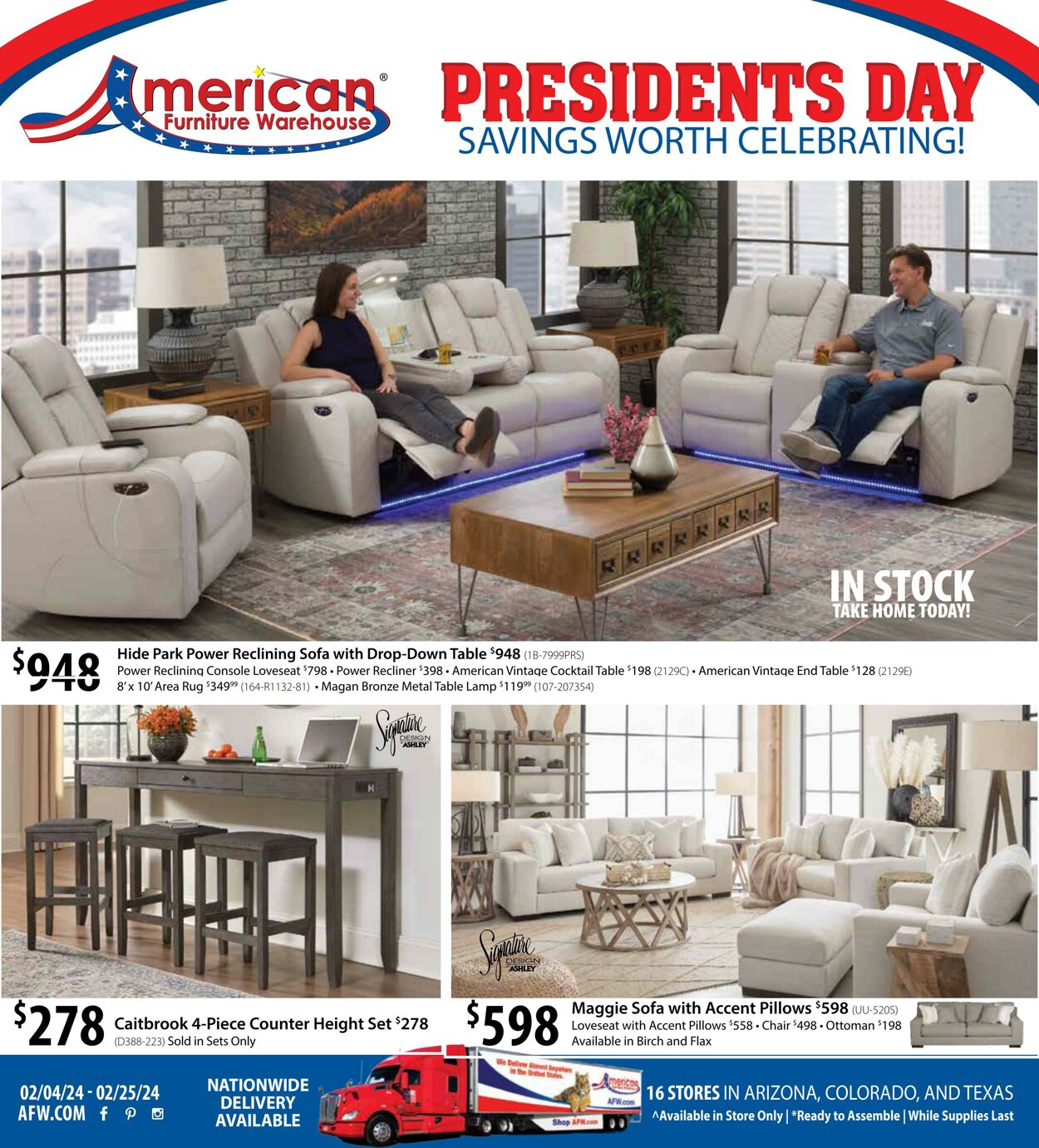 American Furniture Warehouse Ad from 02/06/2024