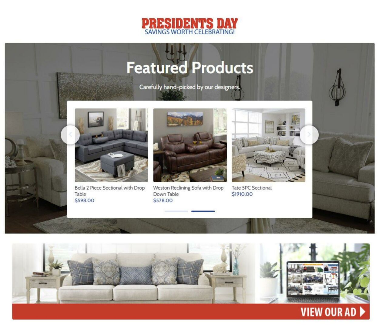 American Furniture Warehouse Ad from 02/26/2024