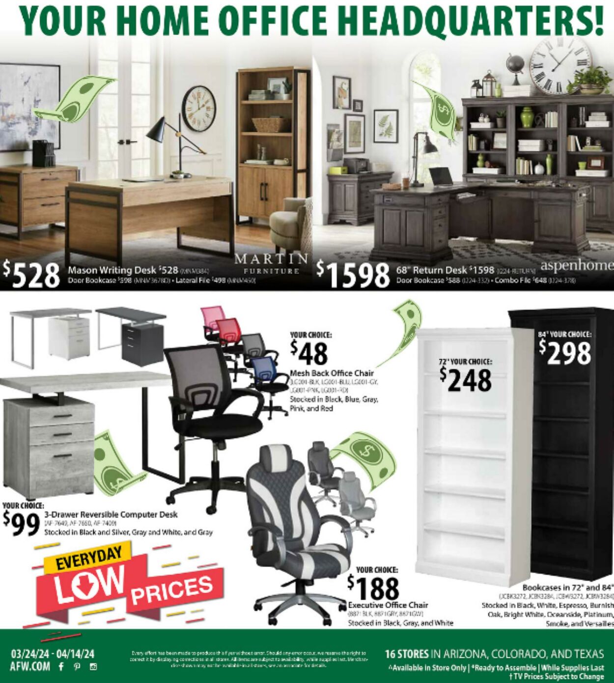 American Furniture Warehouse Ad from 03/24/2024