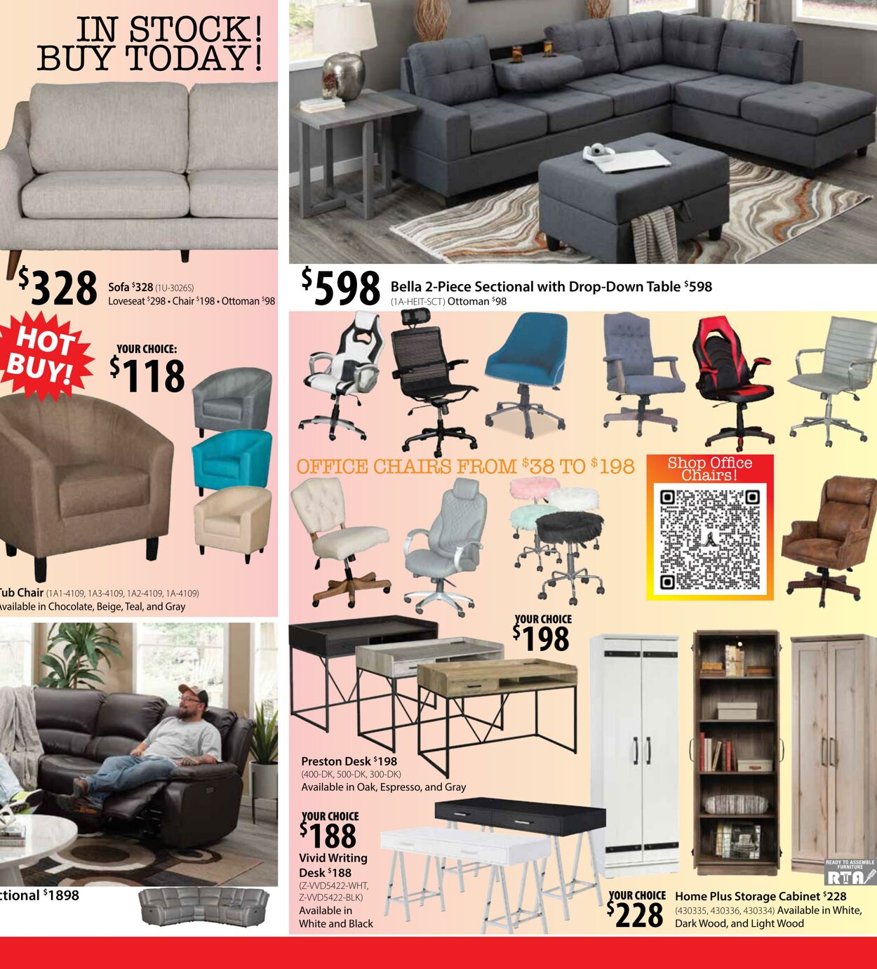 American Furniture Warehouse Ad from 04/14/2024