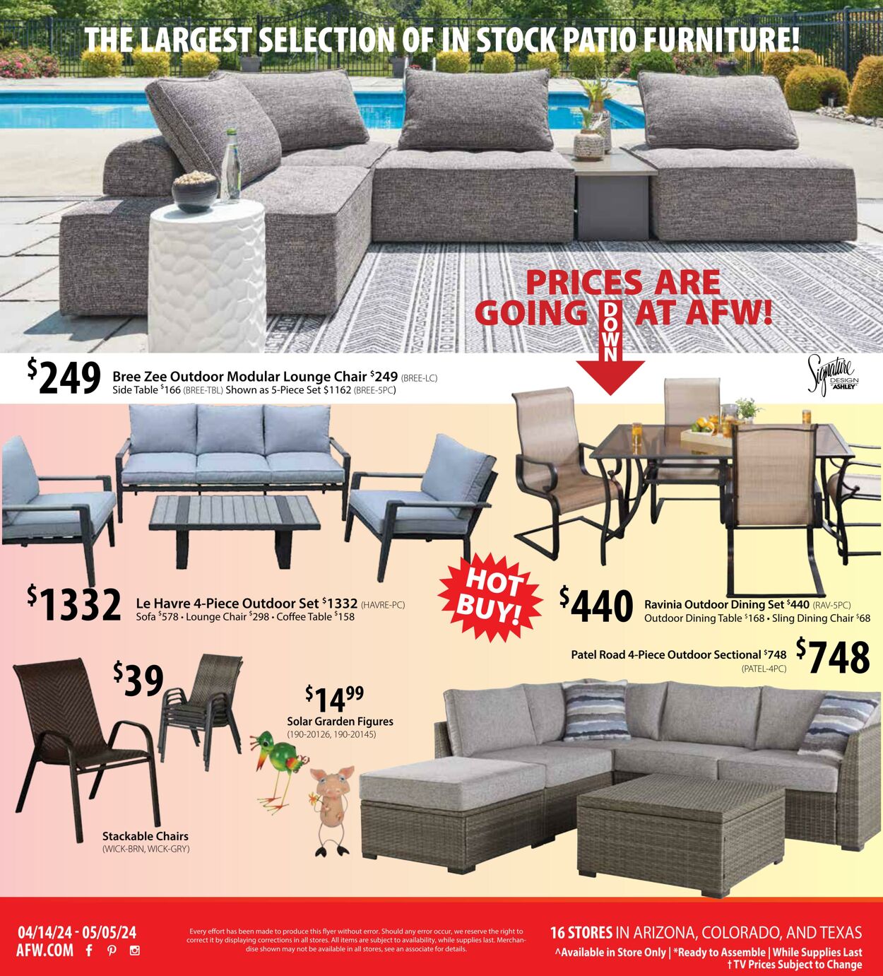 American Furniture Warehouse Ad from 04/14/2024