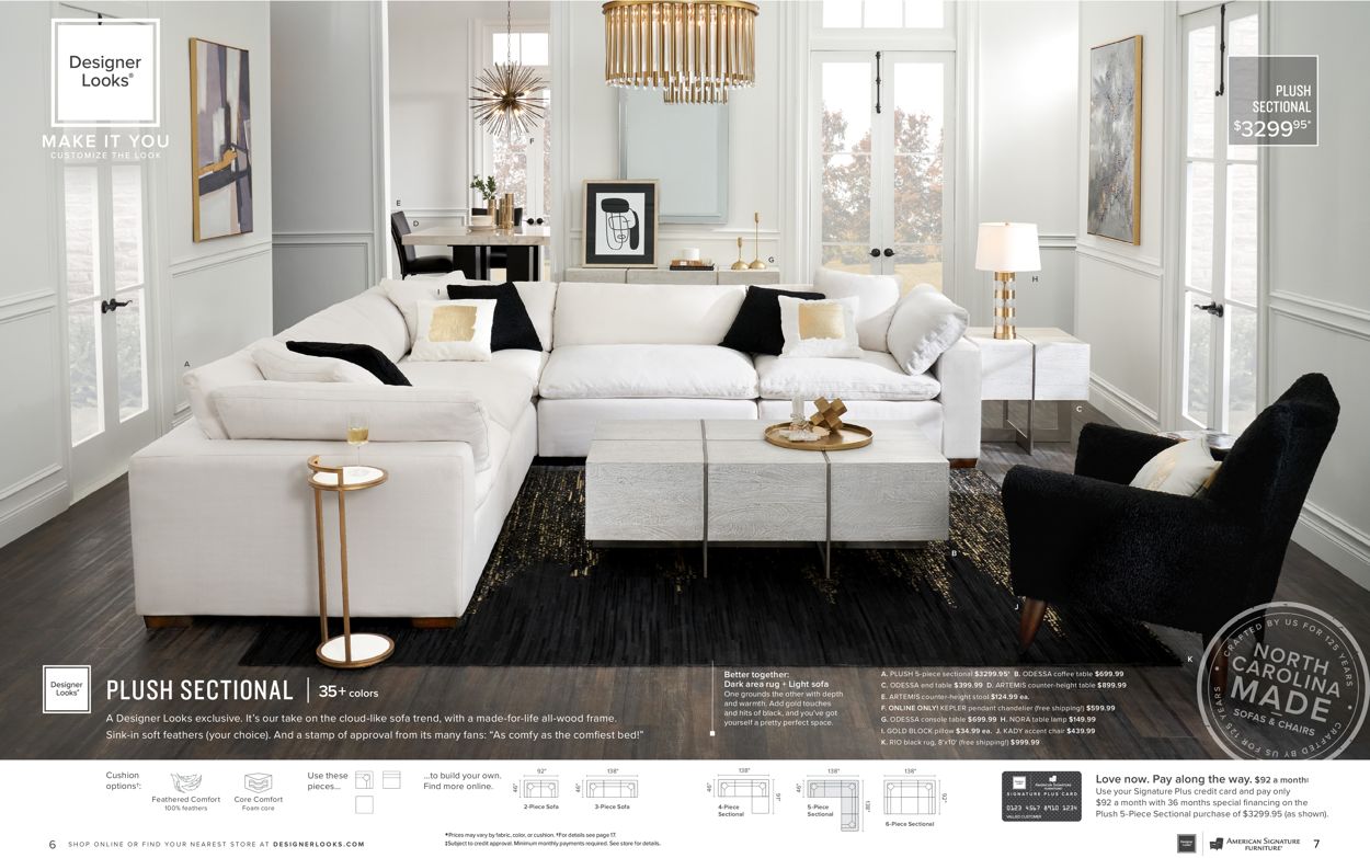 American Signature Furniture Ad from 09/08/2021