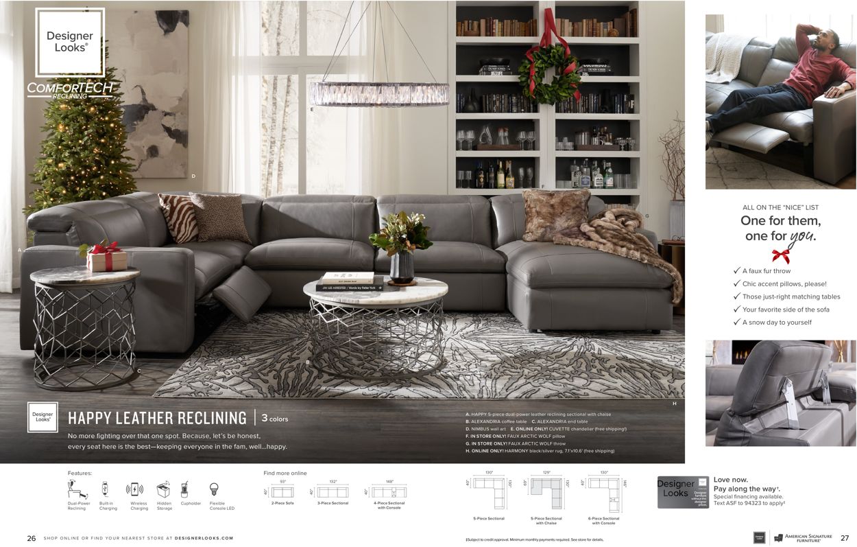 American Signature Furniture Ad from 10/25/2021