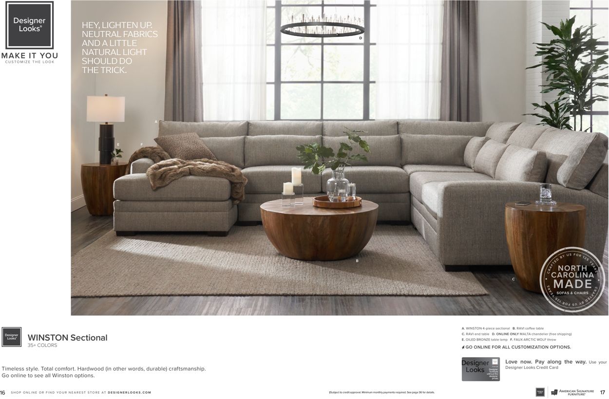 American Signature Furniture Ad from 03/01/2022