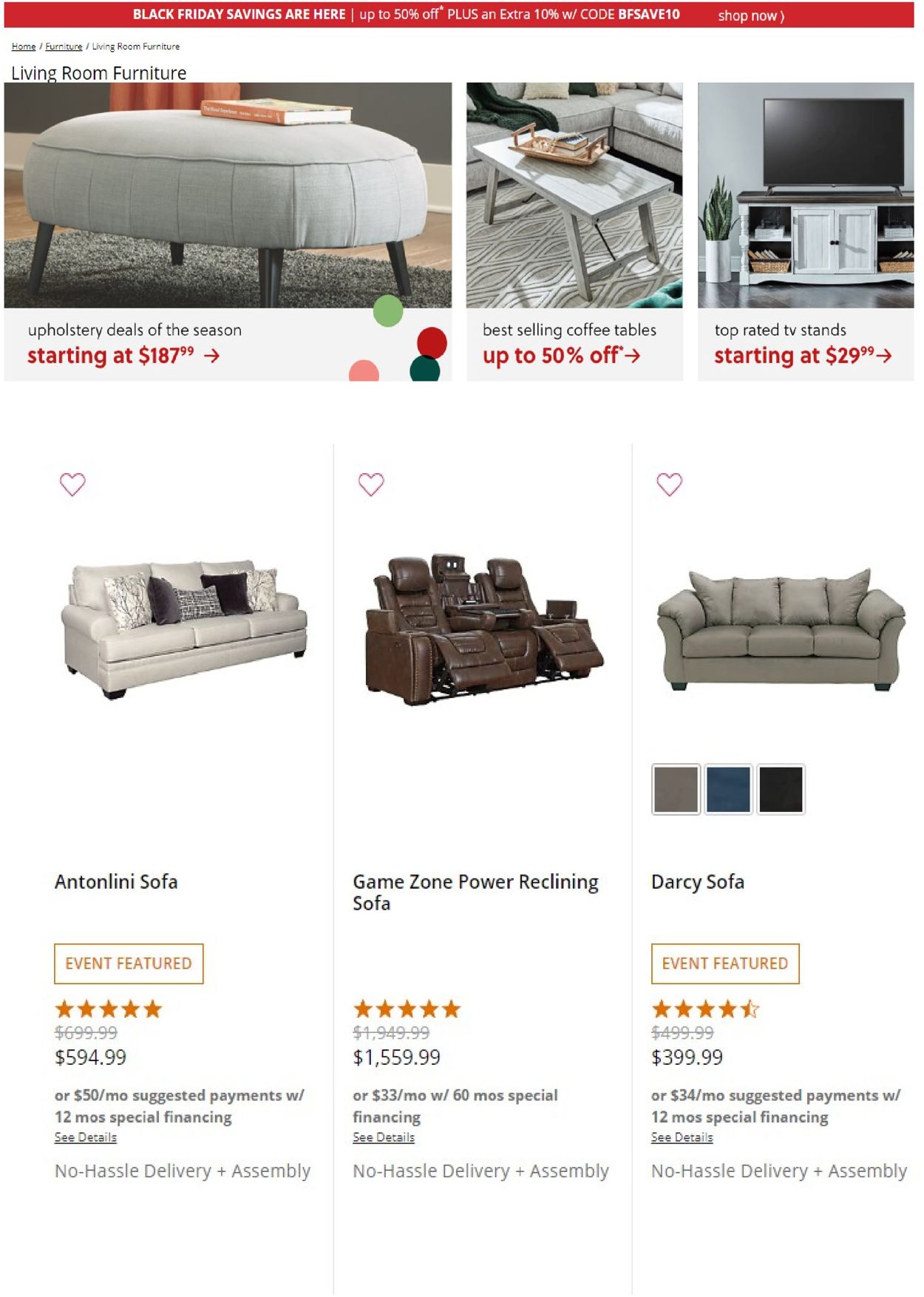 Ashley Furniture Ad from 11/26/2020