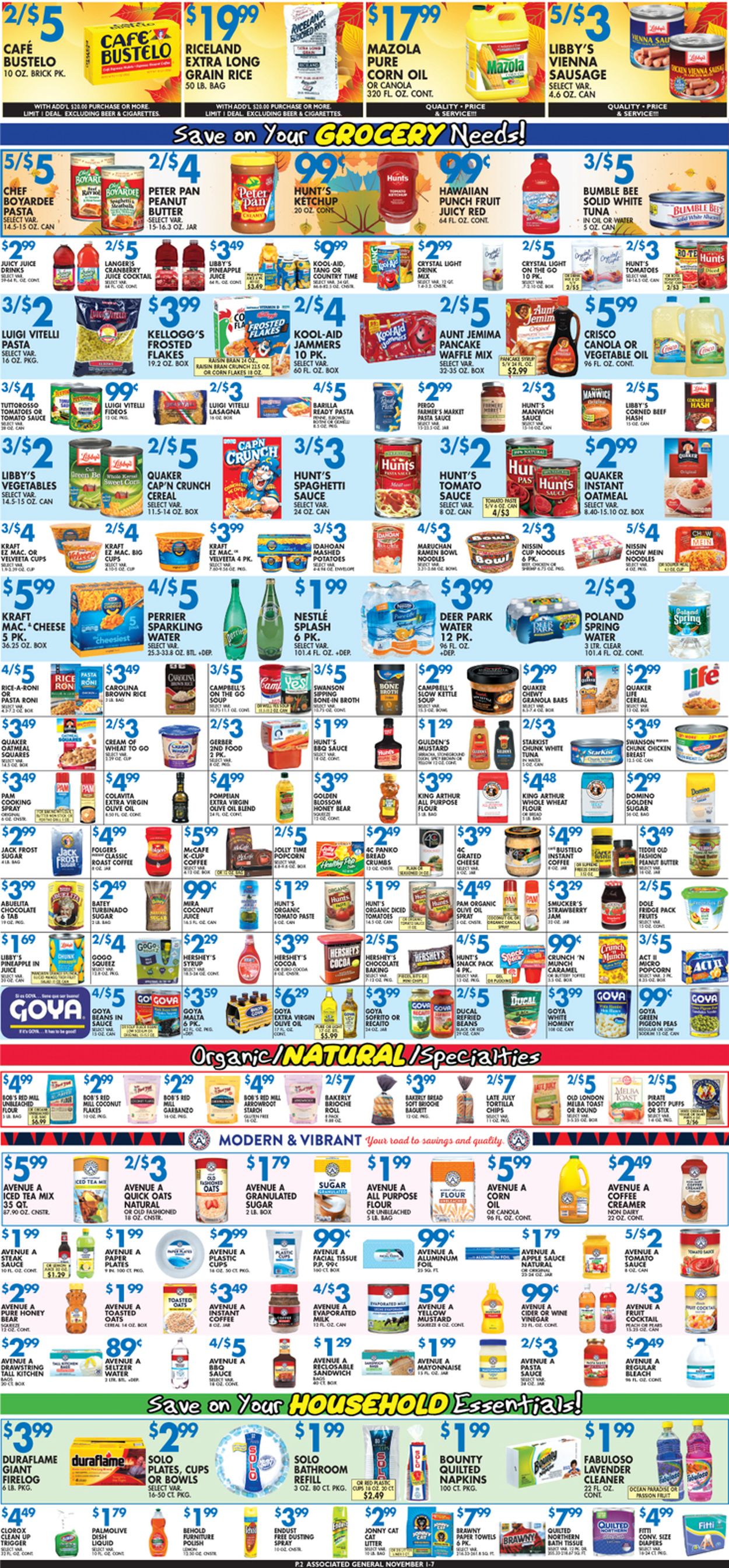 Associated Supermarkets Ad from 11/01/2019
