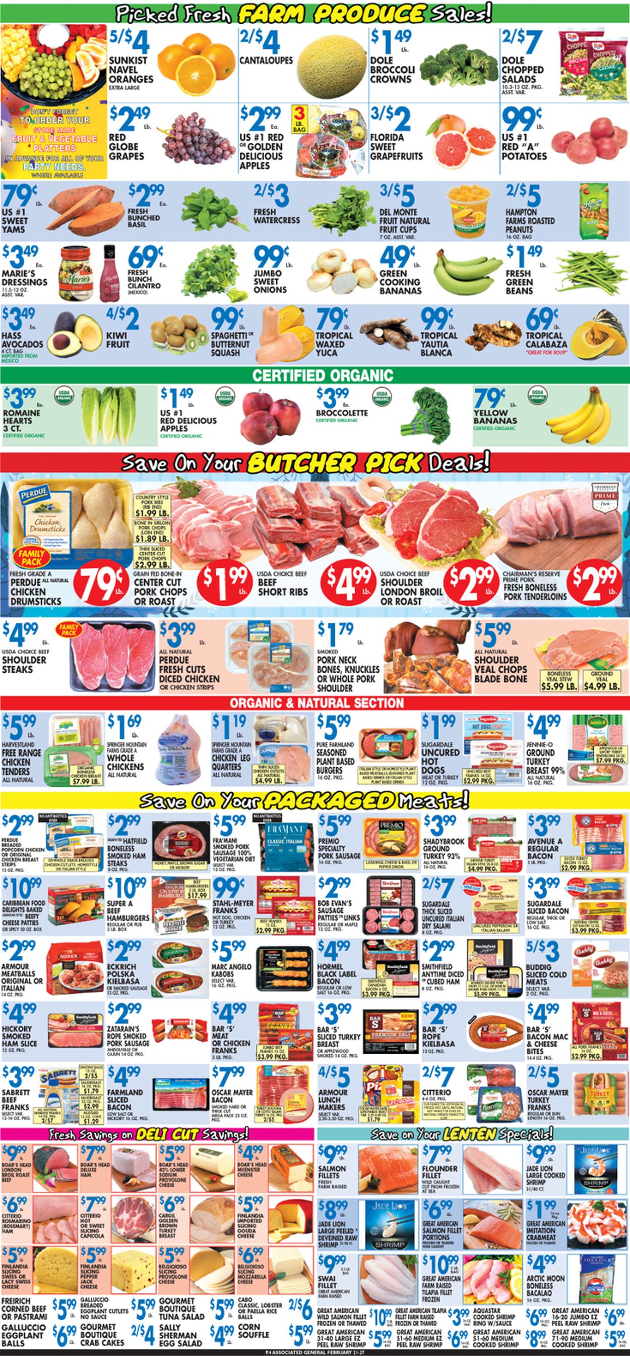 Associated Supermarkets Ad from 02/21/2020