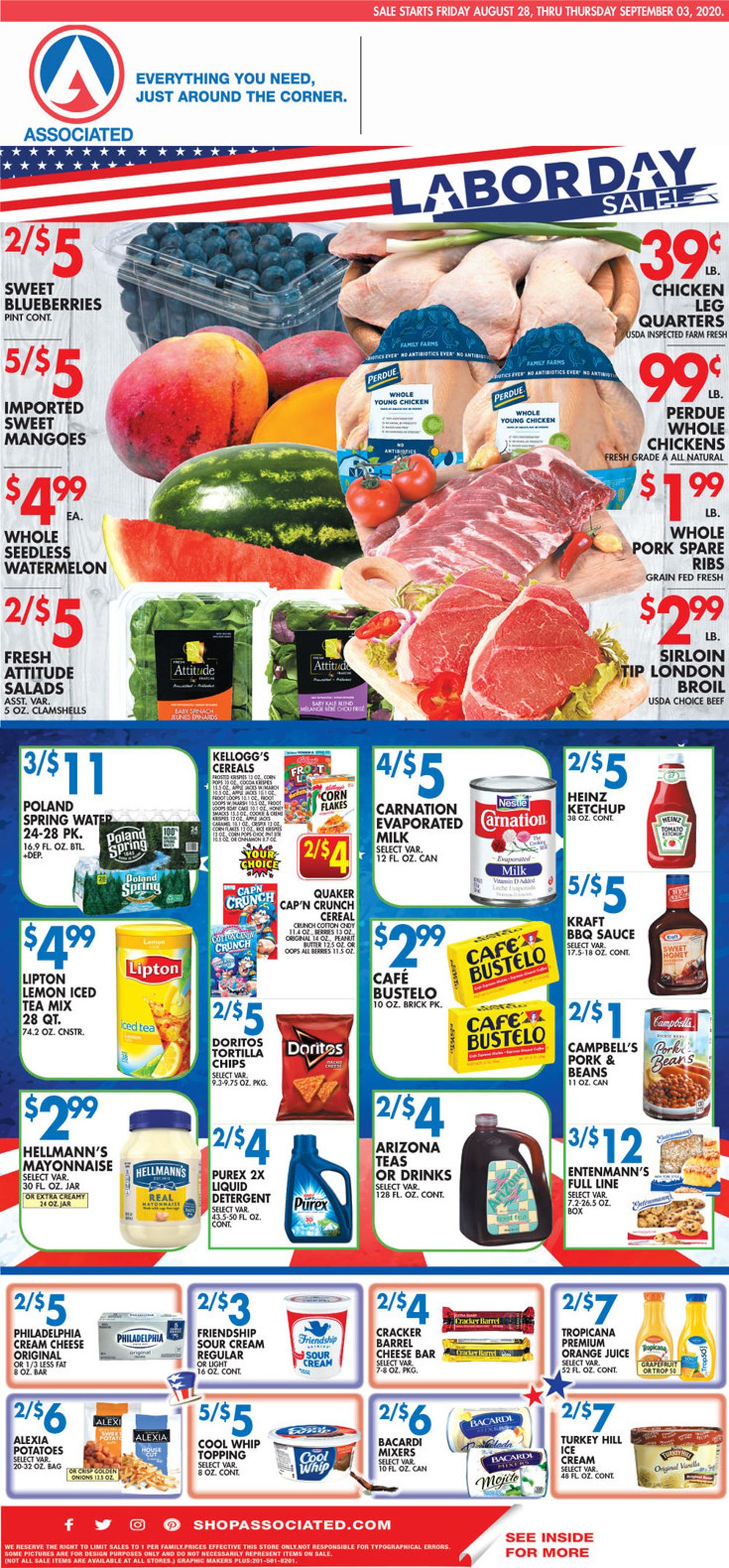 Associated Supermarkets Ad from 08/28/2020
