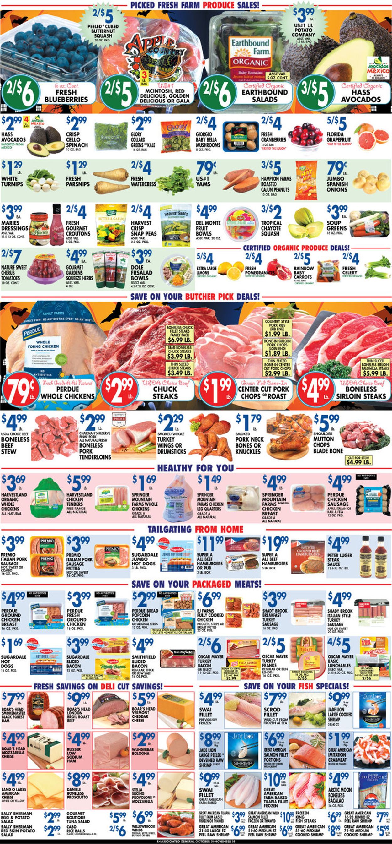 Associated Supermarkets Ad from 10/30/2020