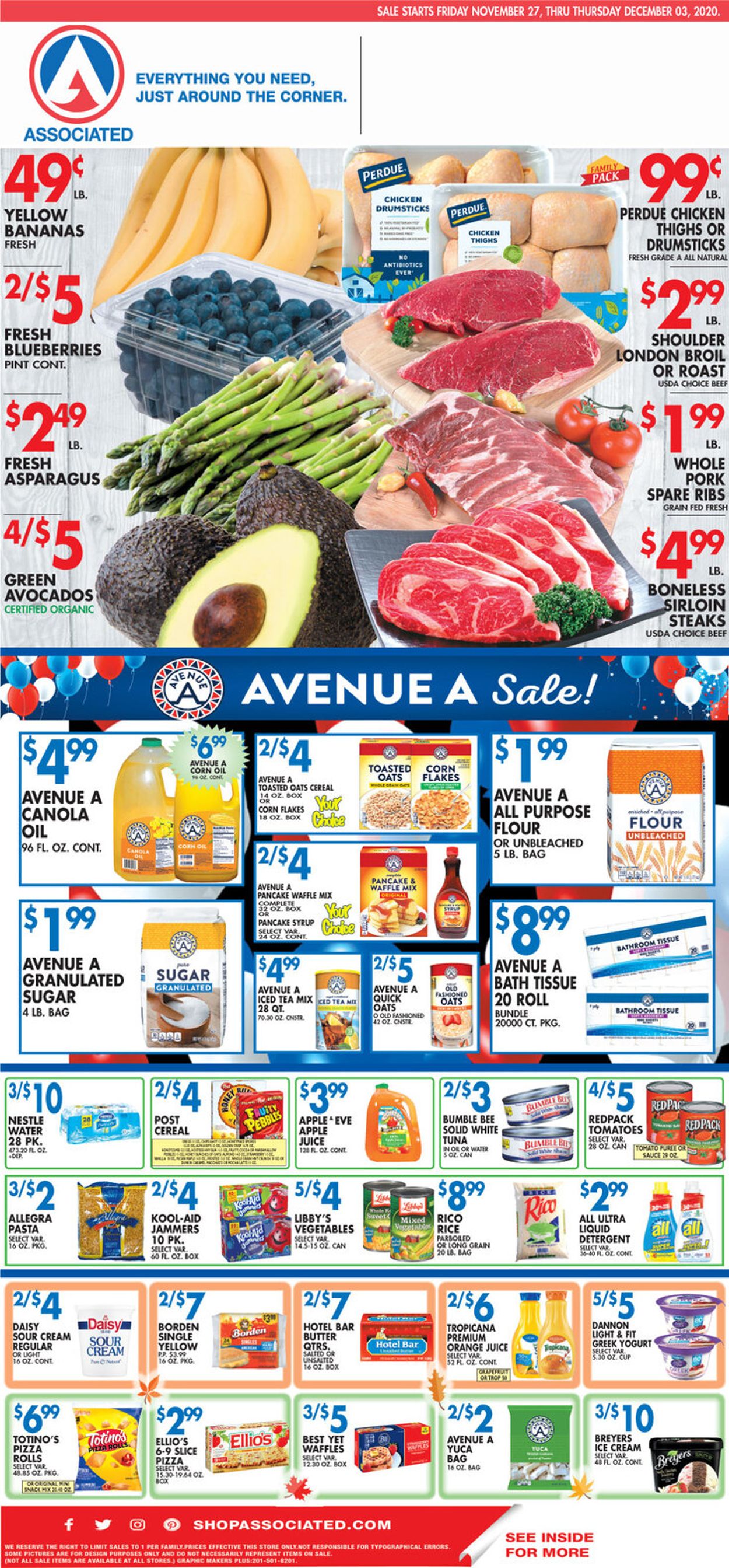 Associated Supermarkets Ad from 11/27/2020