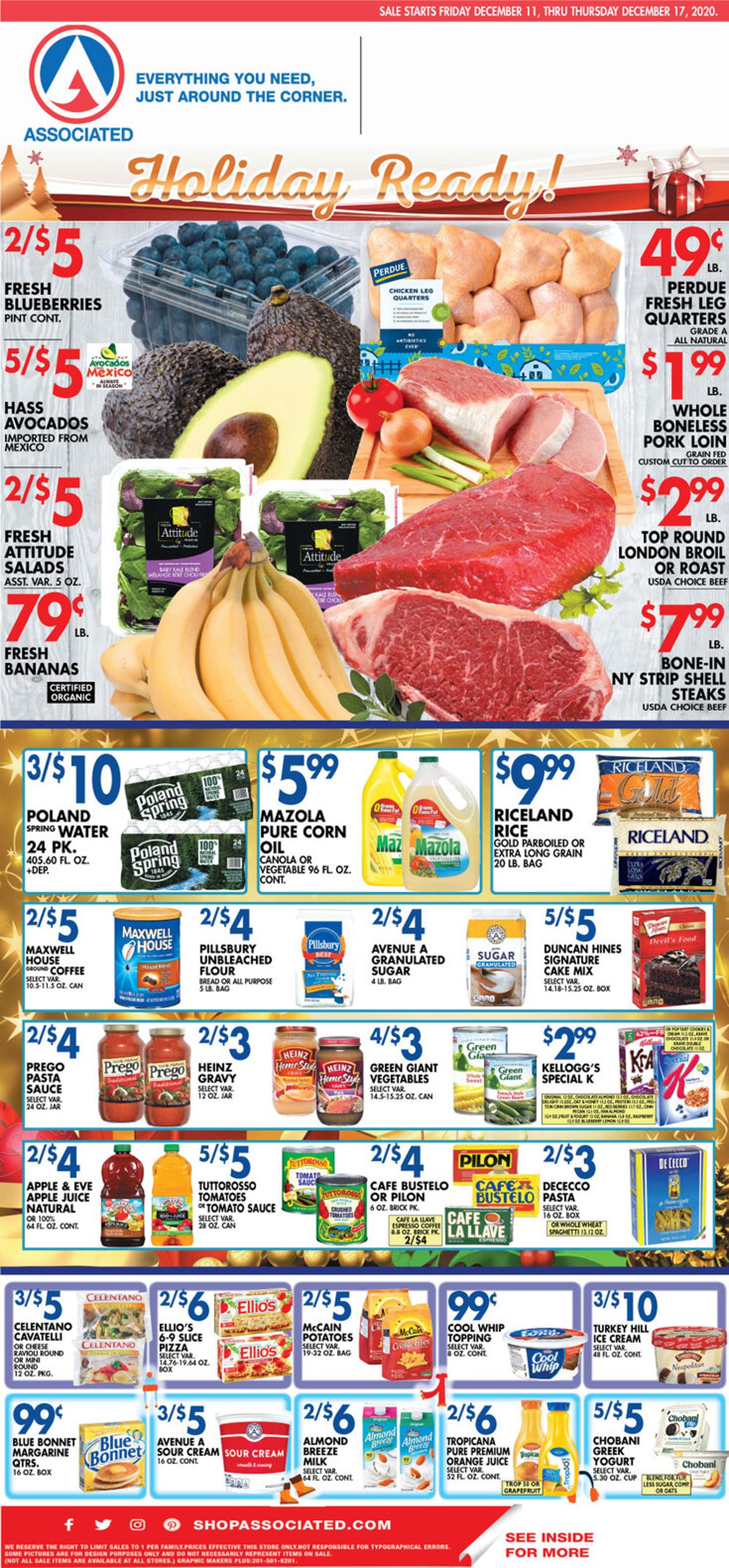 Associated Supermarkets Ad from 12/11/2020