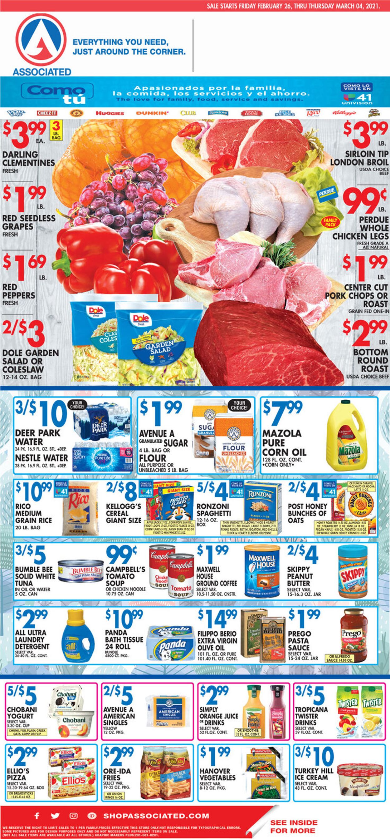 Associated Supermarkets Ad from 02/26/2021