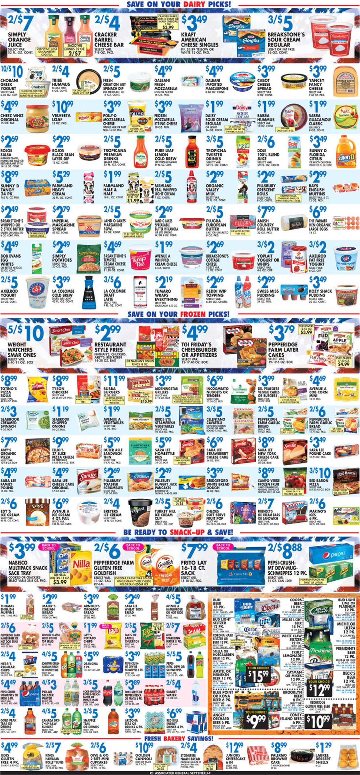 Associated Supermarkets Ad from 09/03/2021