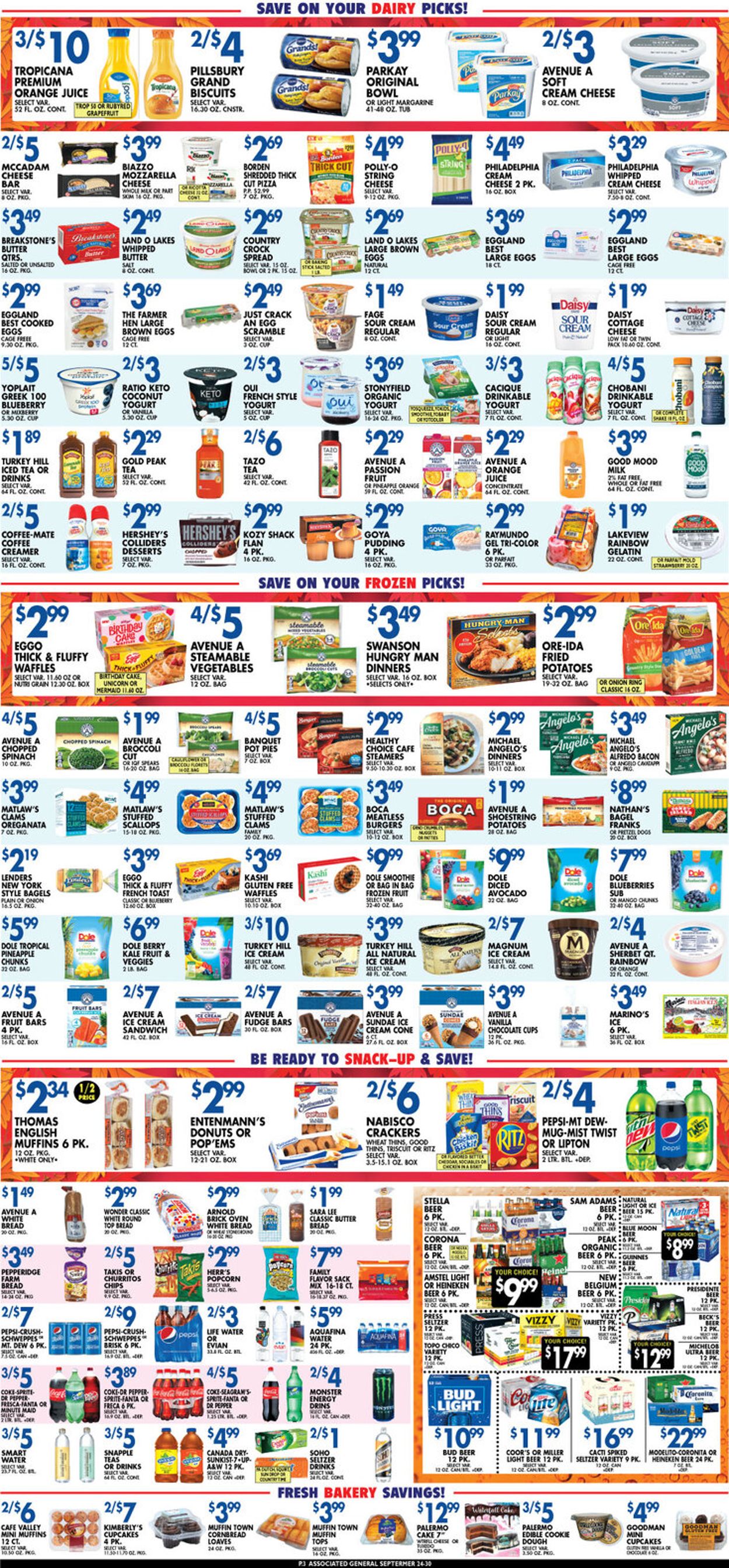 Associated Supermarkets Ad from 09/24/2021