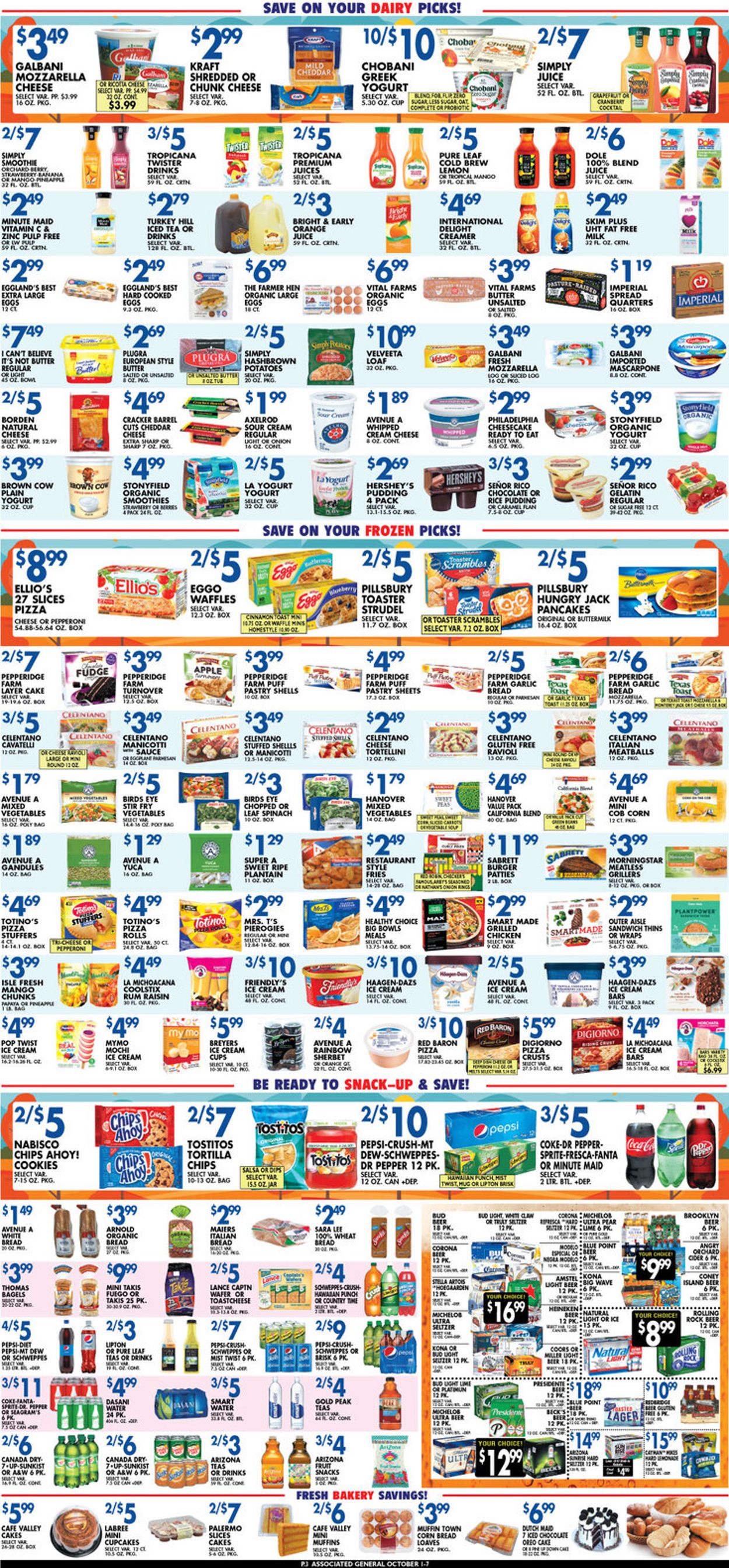 Associated Supermarkets Ad from 10/01/2021