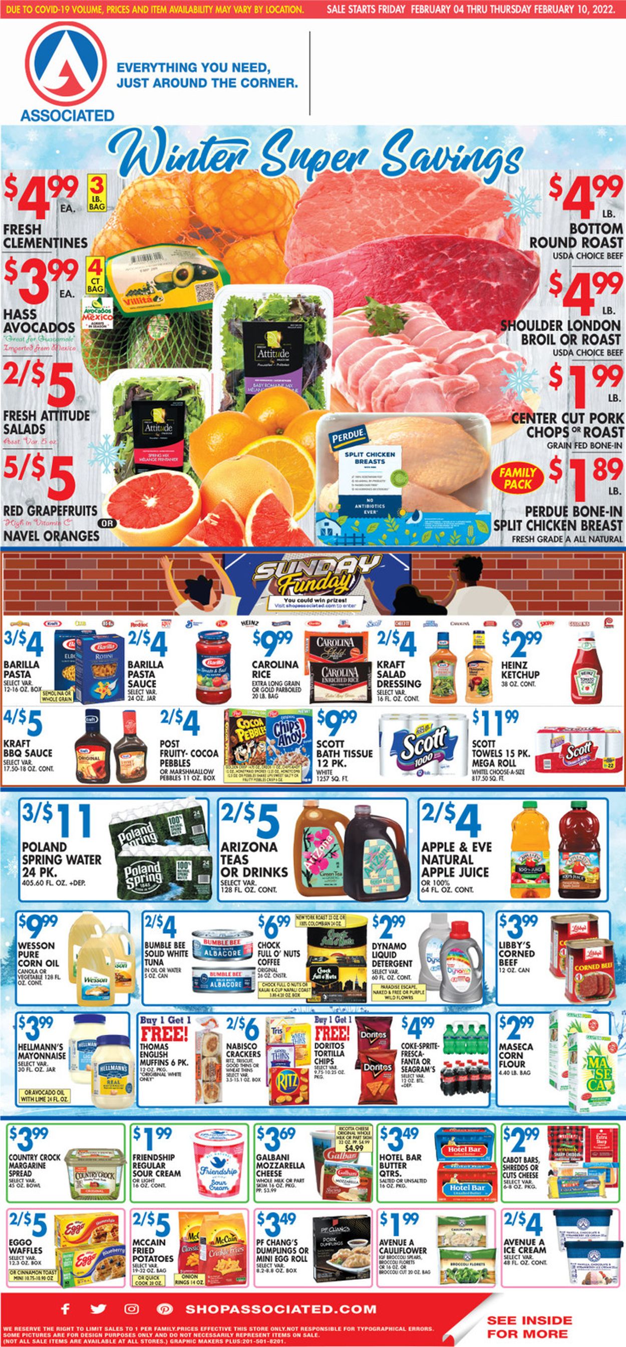Associated Supermarkets Ad from 02/04/2022