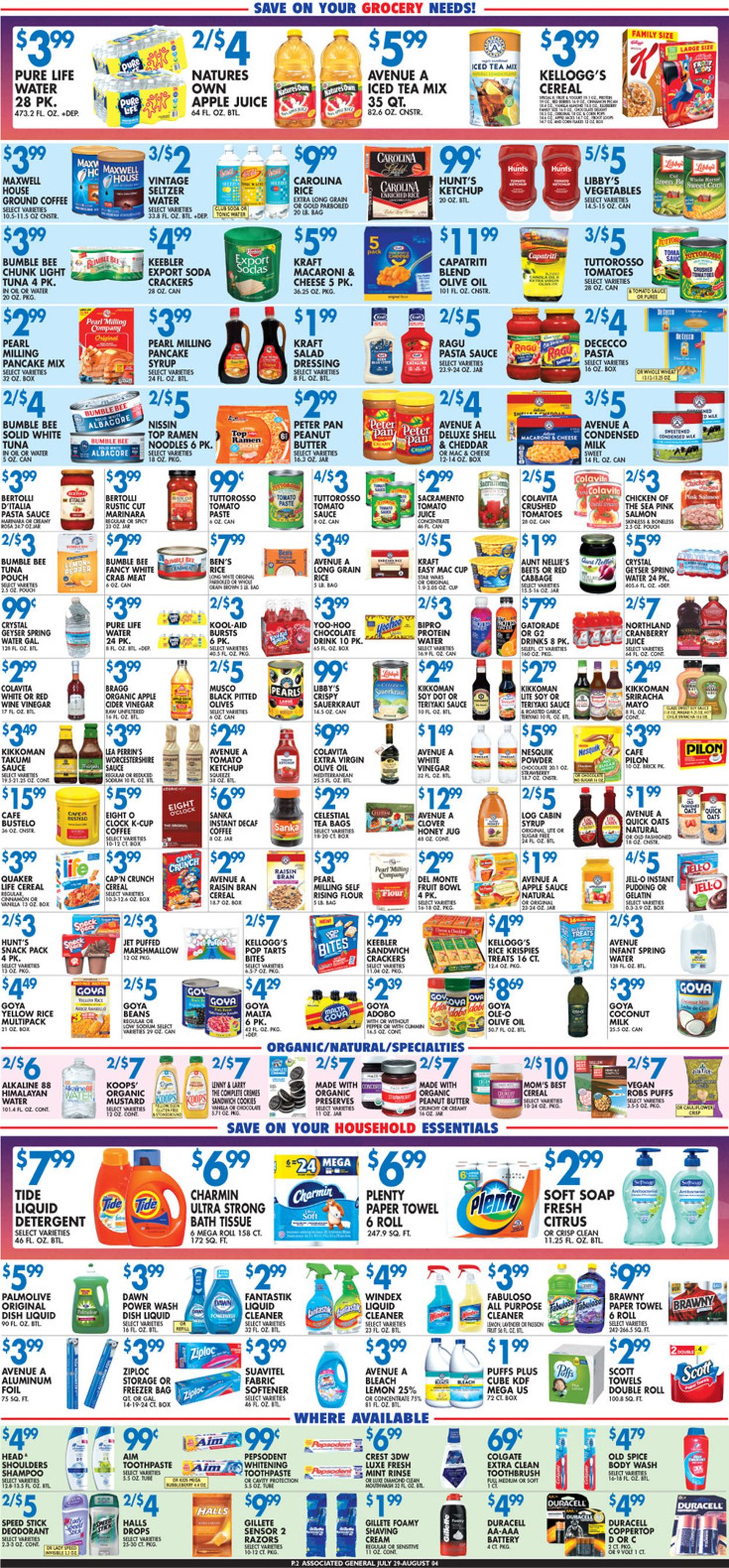 Associated Supermarkets Ad from 07/29/2022