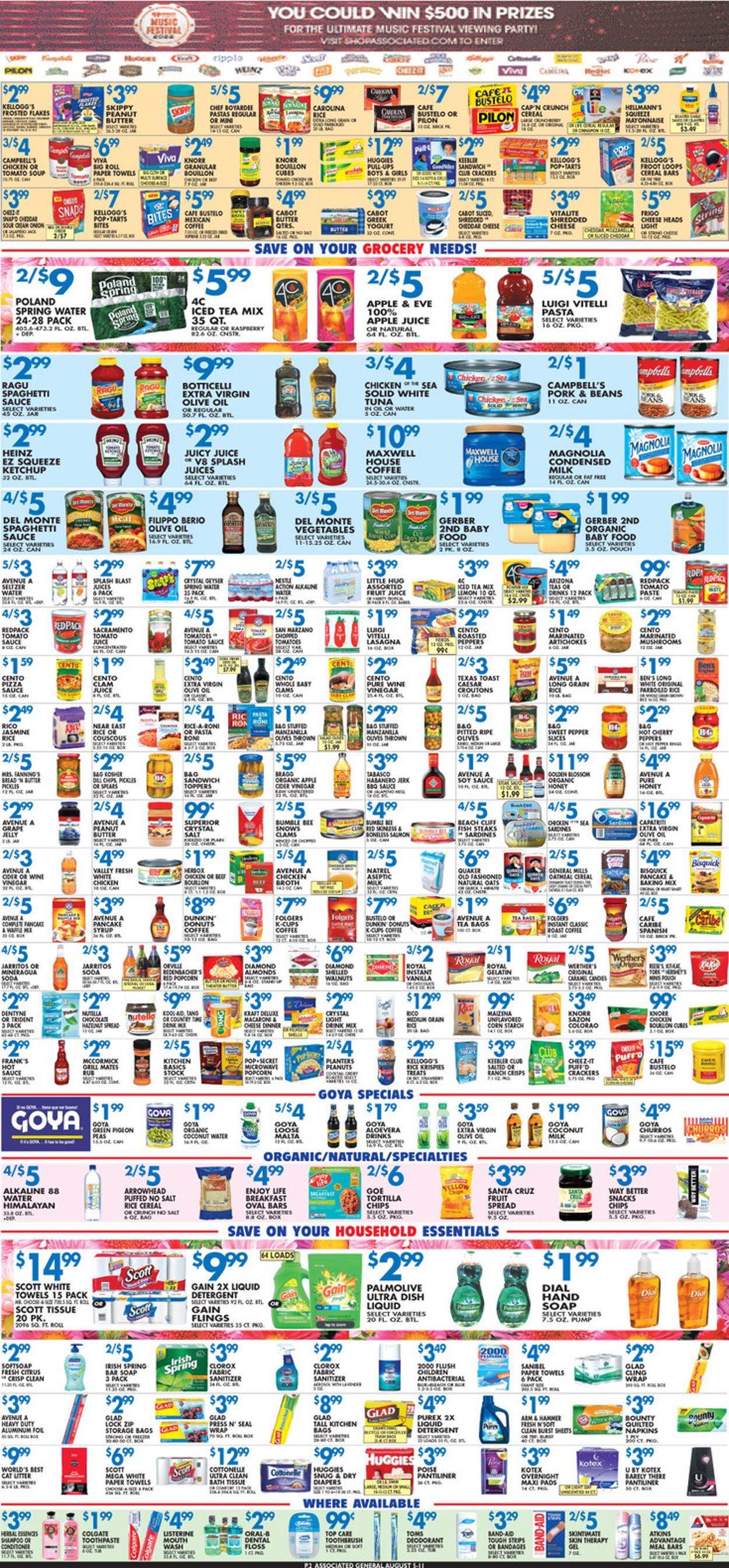 Associated Supermarkets Ad from 08/05/2022