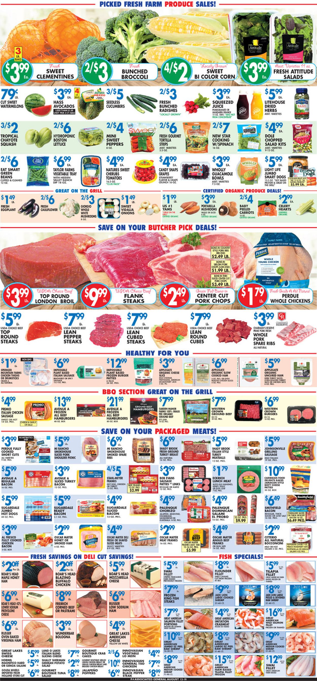 Associated Supermarkets Ad from 08/12/2022
