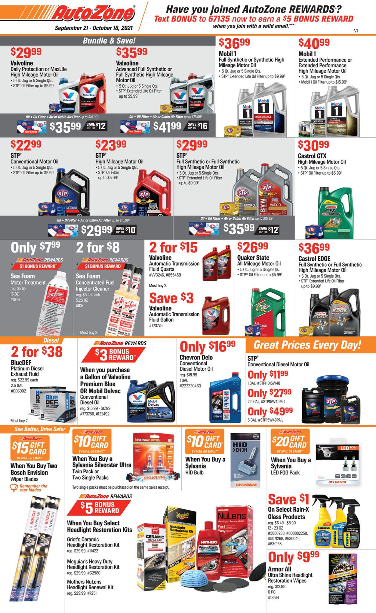 Autozone Ad from 09/21/2021