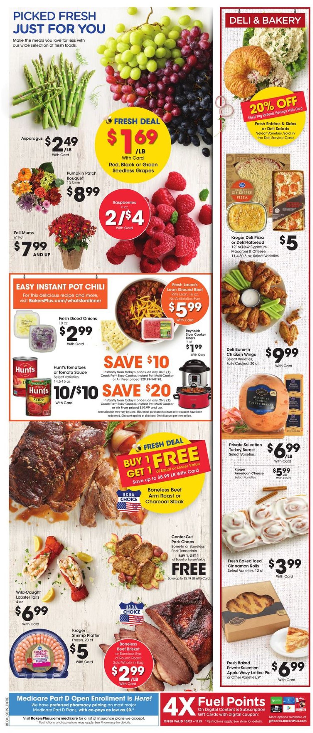 Baker's Ad from 10/28/2020
