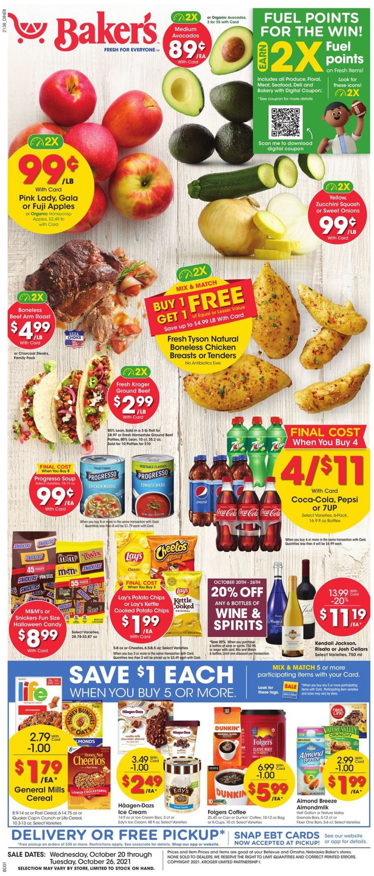 Baker's Ad from 10/20/2021
