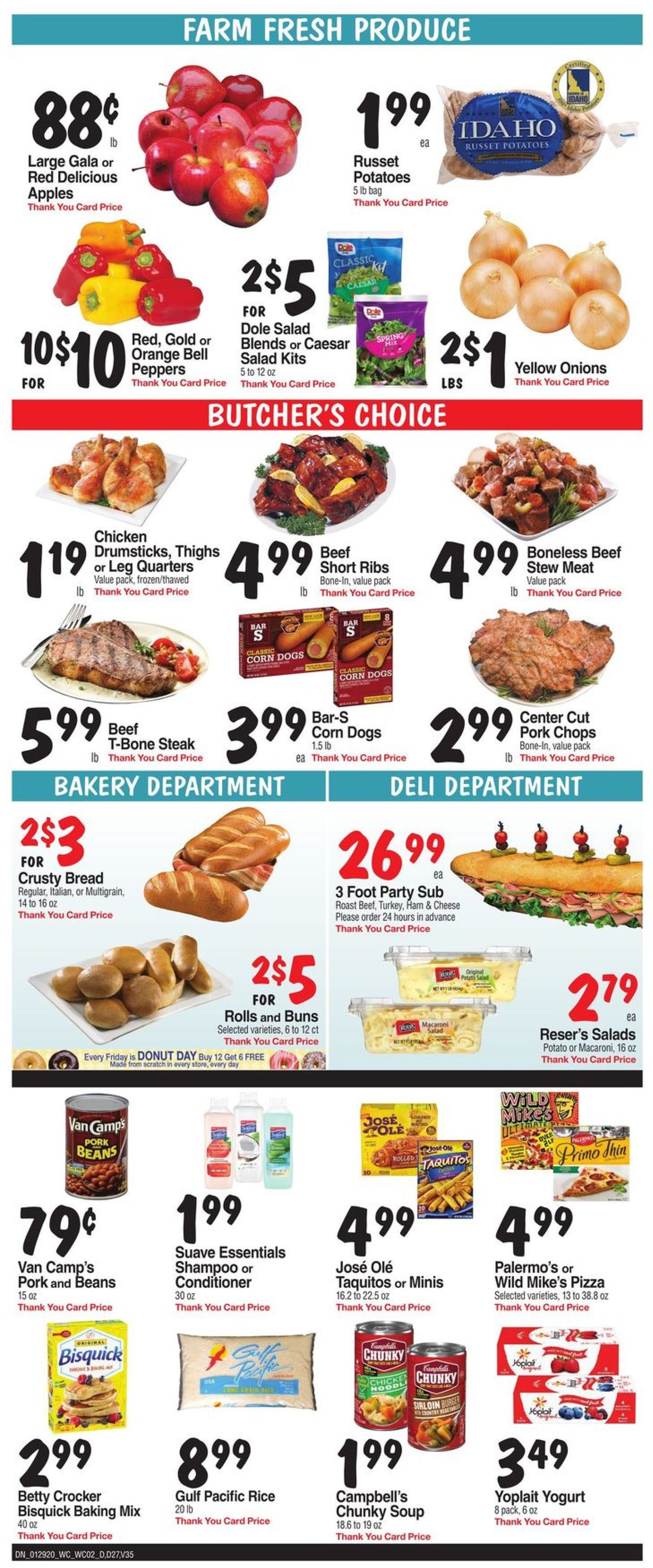 Bashas Ad from 01/29/2020